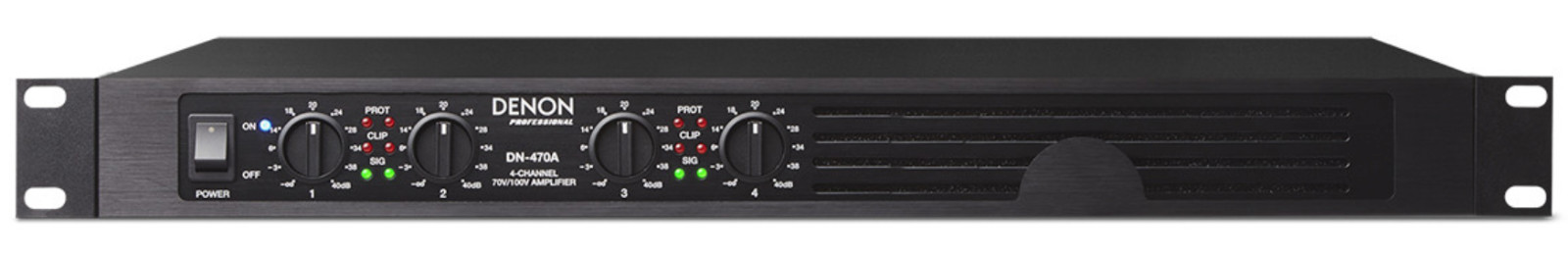 Denon DN-470A  4-channel Class-D amplifier designed for 70V/100V applications