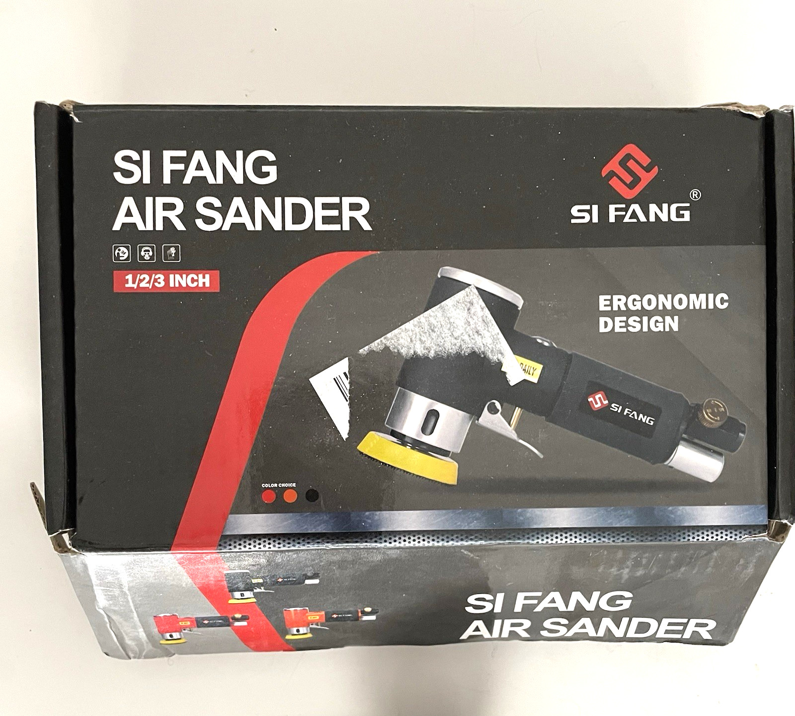 SI FANG MINI AIR RANDOM ORBITAL SANDER 1/2/3" + Bundle Discs NEW OPEN BOX