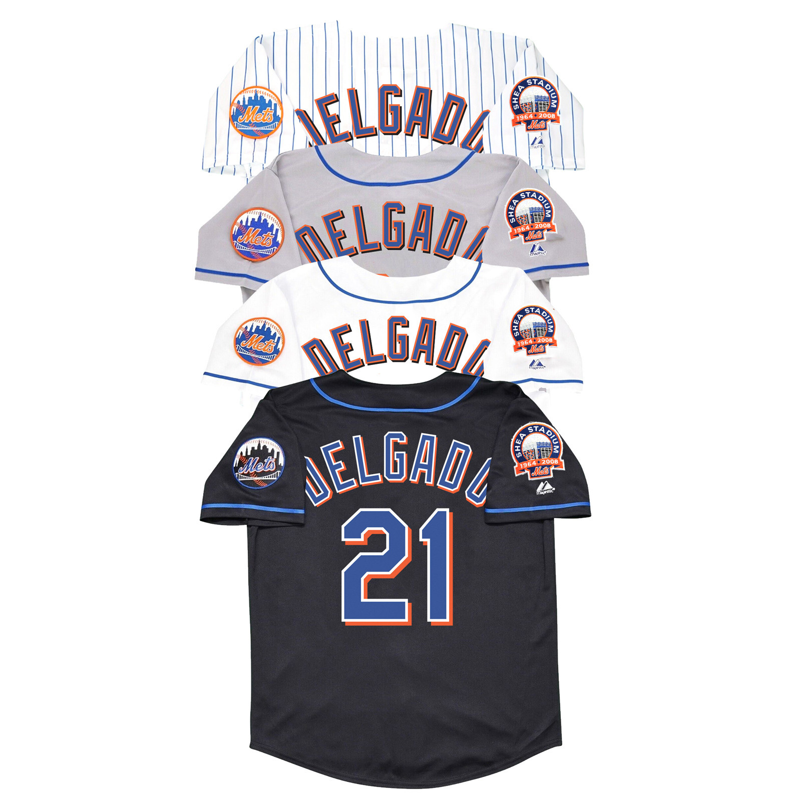 Carlos Delgado 2008 New York Mets Shea Closing Patch (Home/Road/Alt) Men Jersey