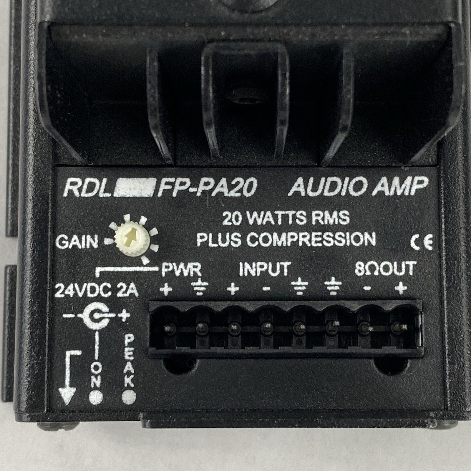 RDL FP-PA20 20-Watt RMS Plus Compression Audio Amp No Power Cord Untested