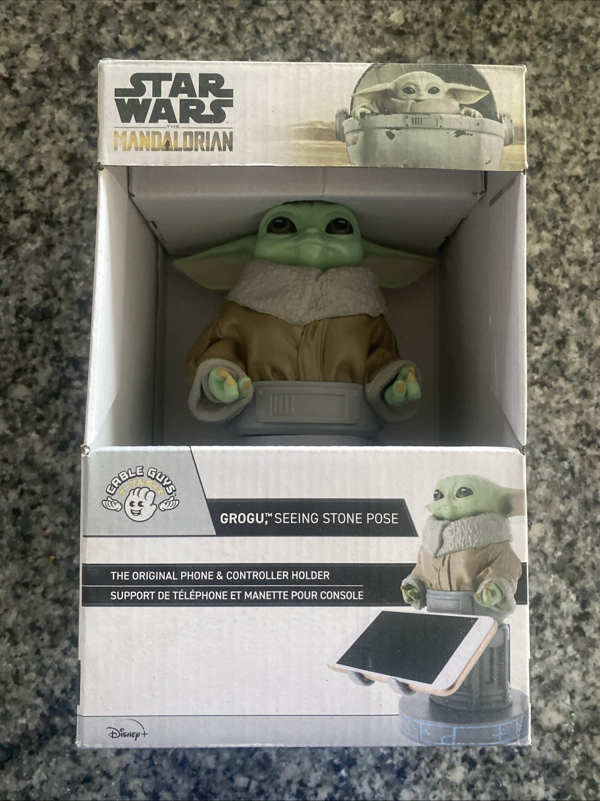 Cable Guys - Mandalorian Grogu on Seeing Stone Phone & Controller Holder NIB