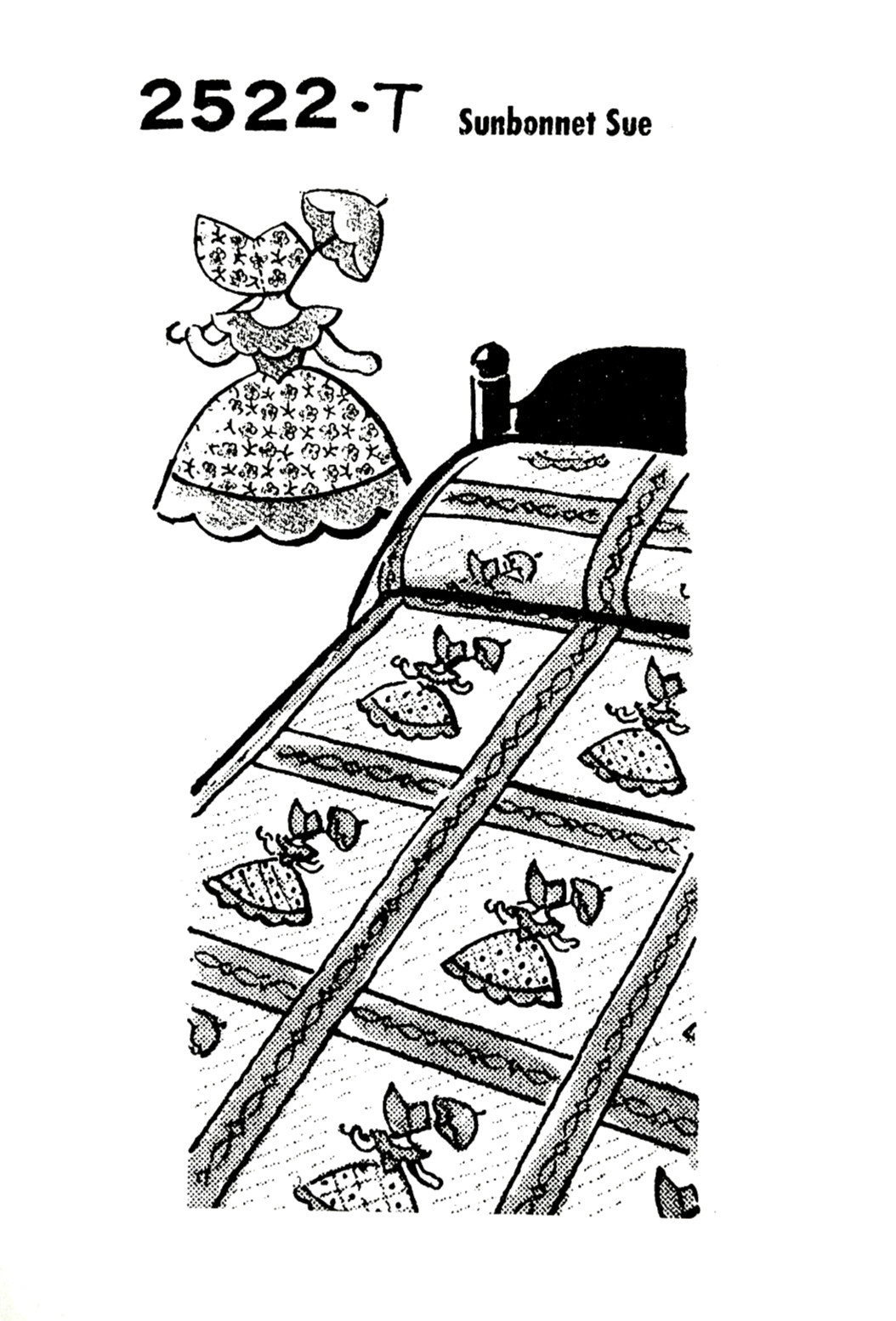 Sunbonnet Sue with Umbrella Pattern 2522 (Reprint)