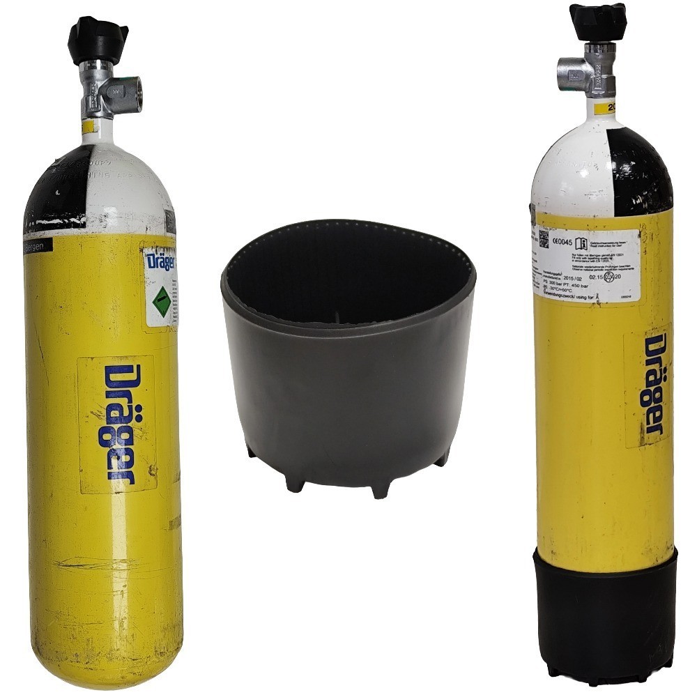 6l Dräger breathing air bottle 300 bar breathing air bottle (TÜV) base steel bottle