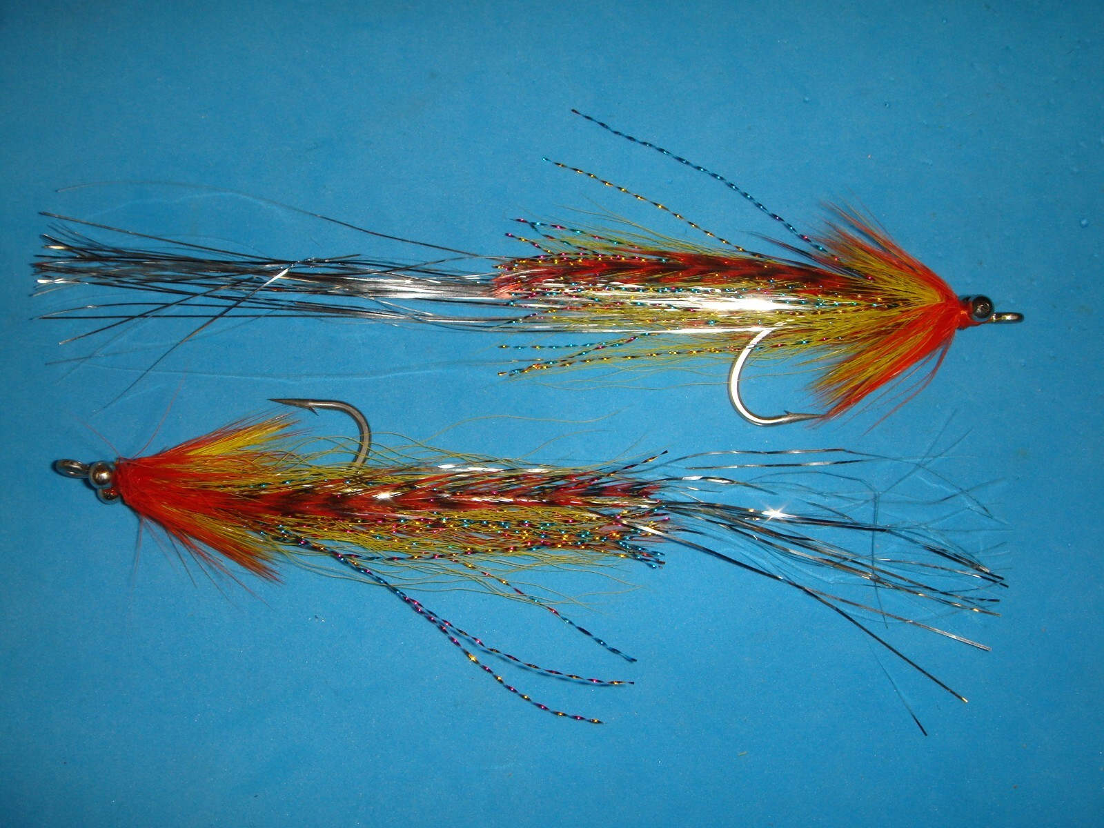 FLY FISHING FLIES - Or/Yell. FLASHTAIL WHISTLER (Silver Flash) size 3/0 (3 pcs)