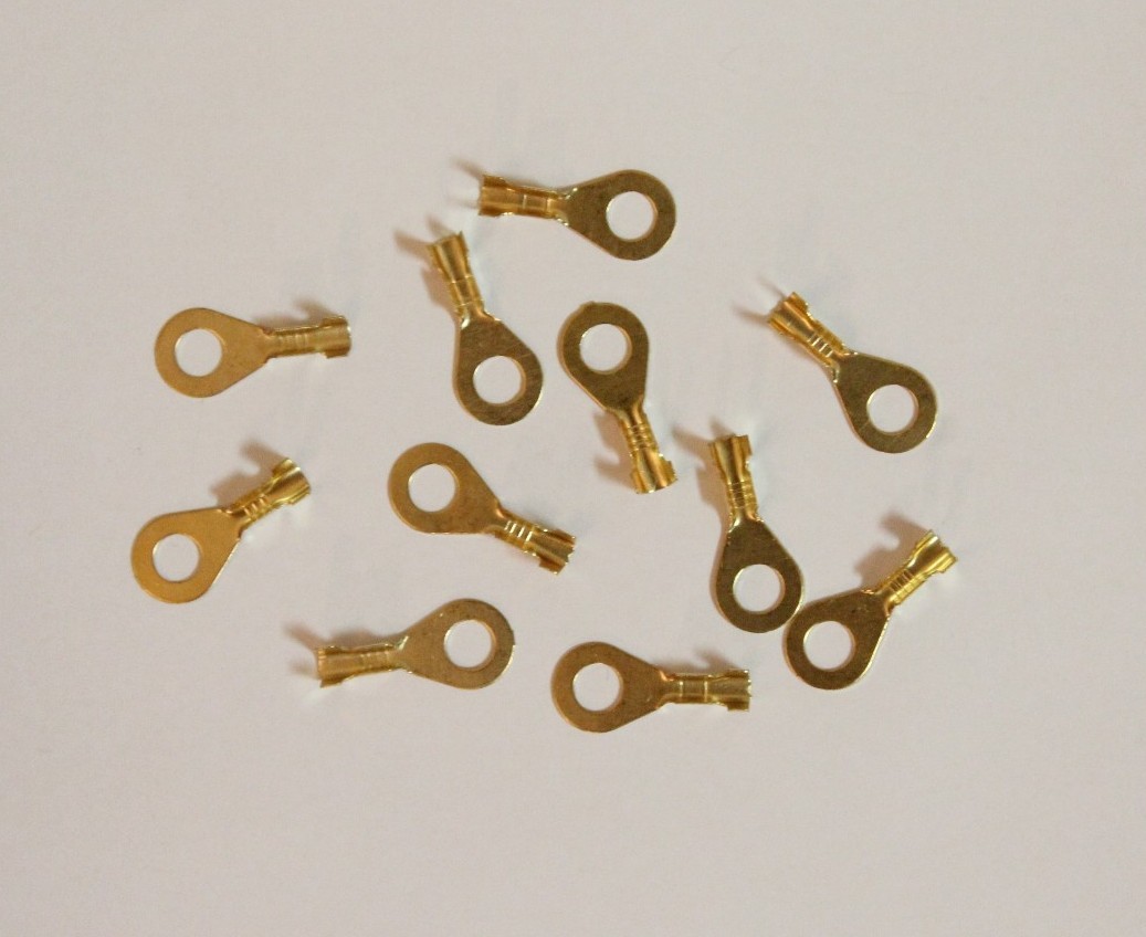 10 PCS Copper Battery Cable Connector Terminal Lugs 5mm/22mm Scooter ATV Moped