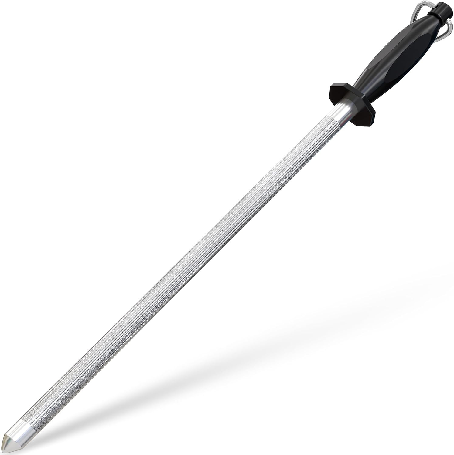 Knife Sharpener Rod 12 Inch, Professional Honing Rod for Knife Sharpening with H