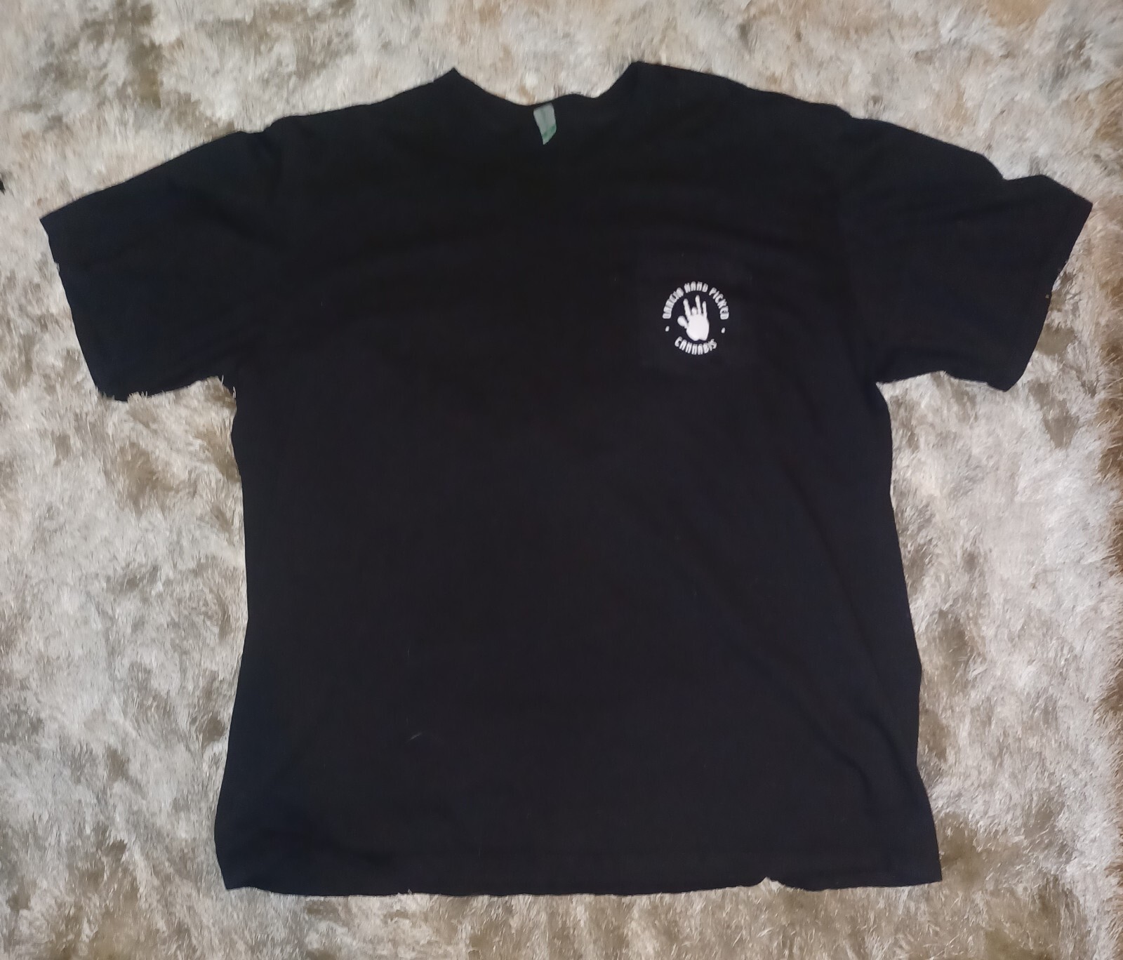 Jerry Garcia Hand Picked T Shirt Mens 2x XXL Black Pocket Tote Bag RARE NEW A4