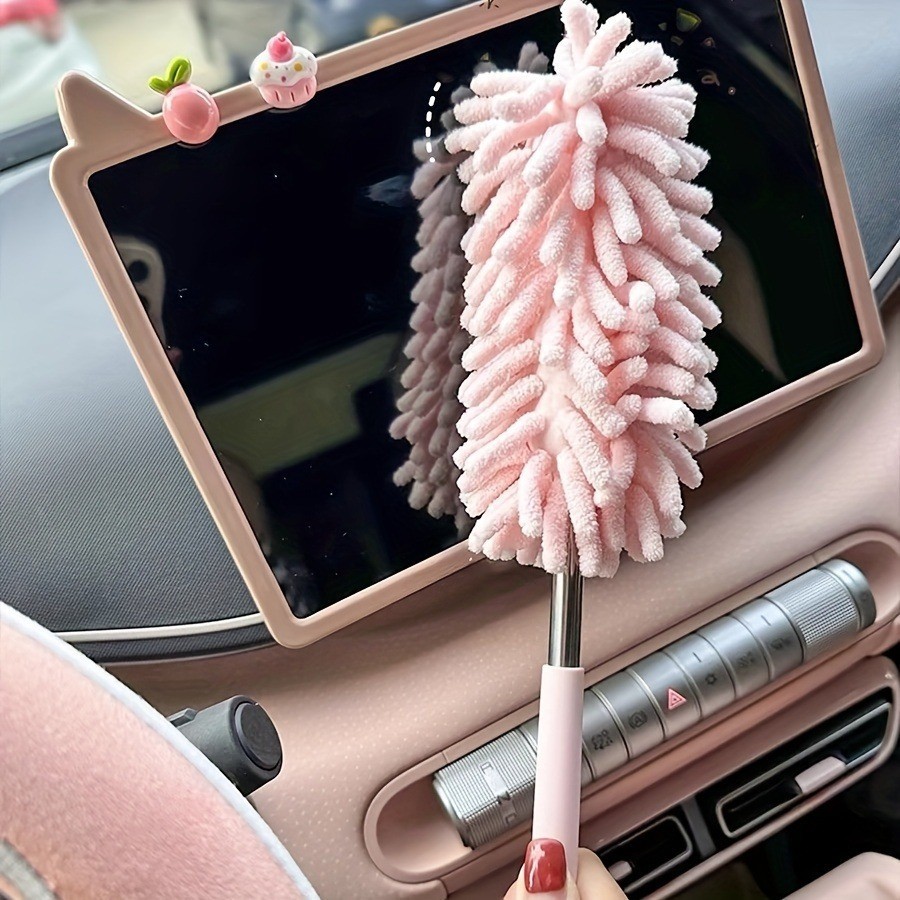 BTelescopic Microfiber Car Duster-Extendable Microfiber Dusting Tool with Comfor