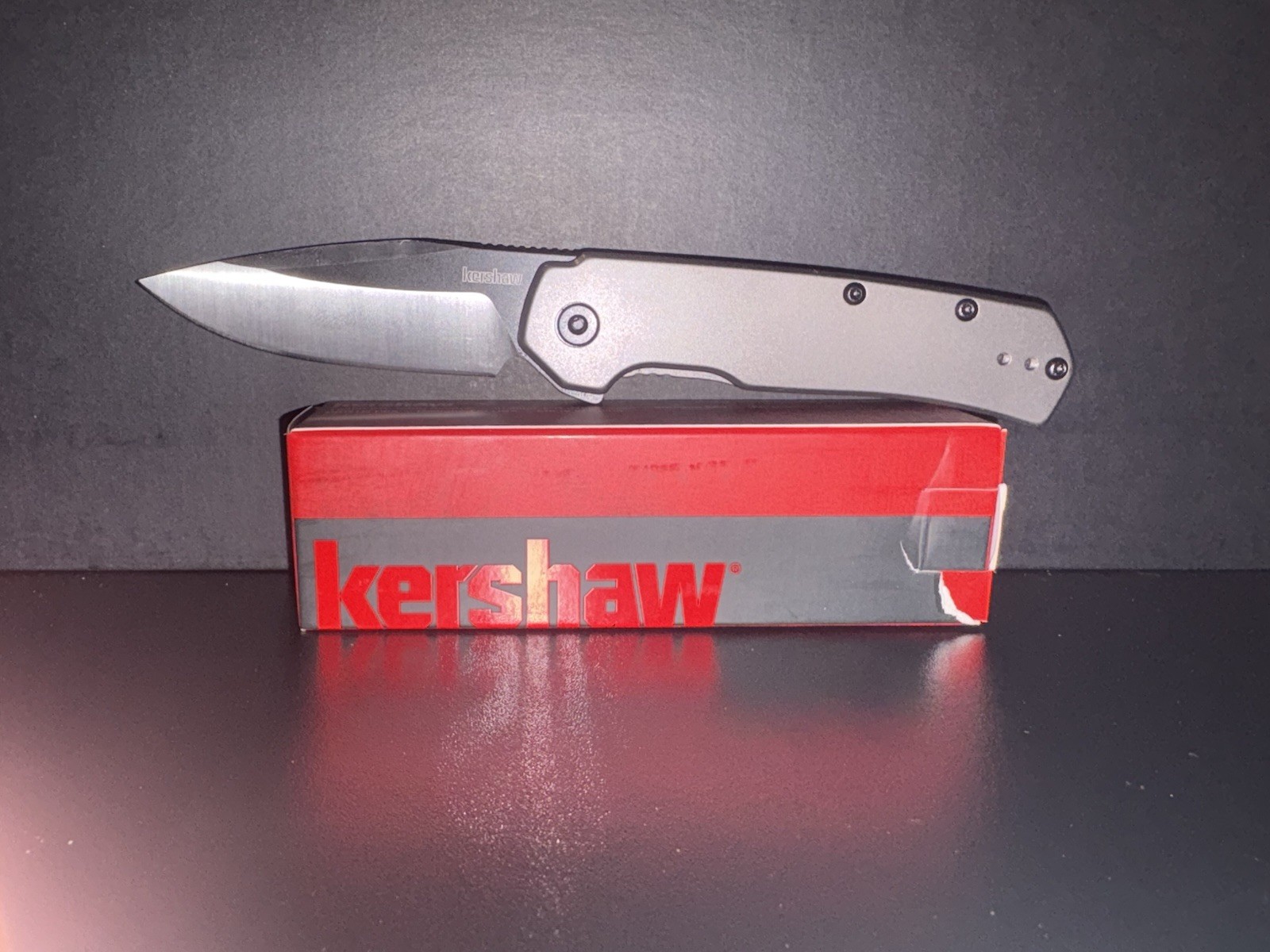 Kershaw Thermal Frame Lock Assisted Knife Gray Steel 2.9" Two-Tone 1411