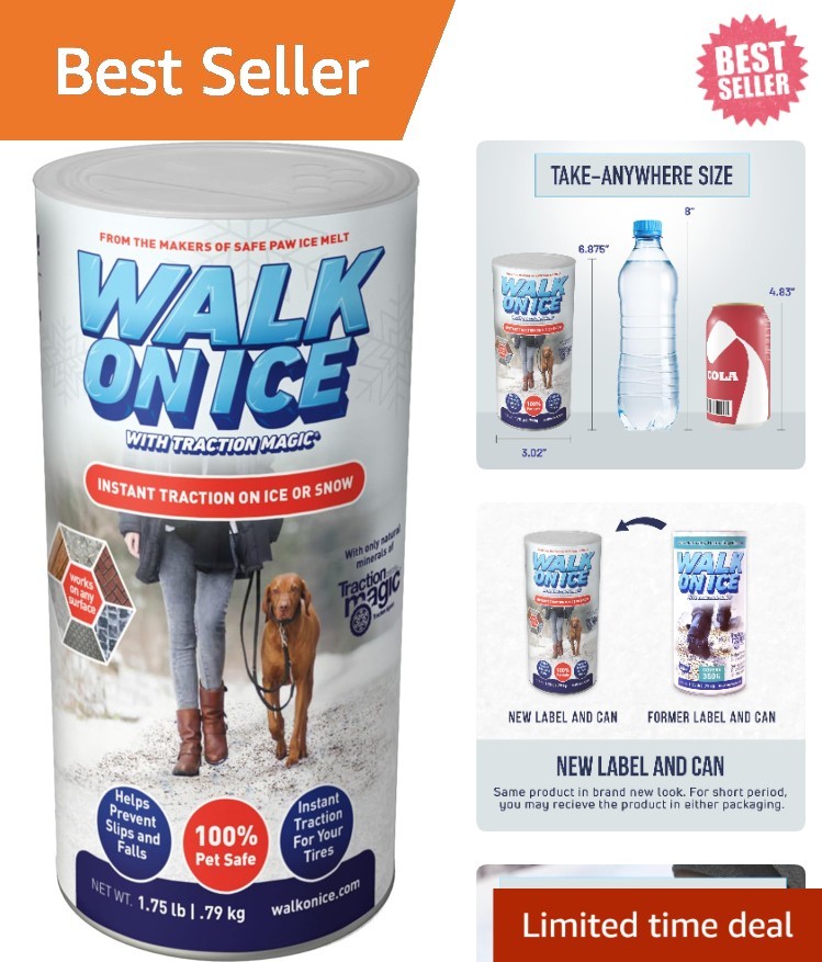 Walk on Ice - 100% Safe Instant Grip for Snow & Ice, 1.75 lb - Ideal for Winter