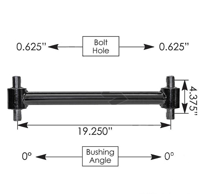 Torque Rod Tubular 19.125in C to C part# 304839, TMR519T