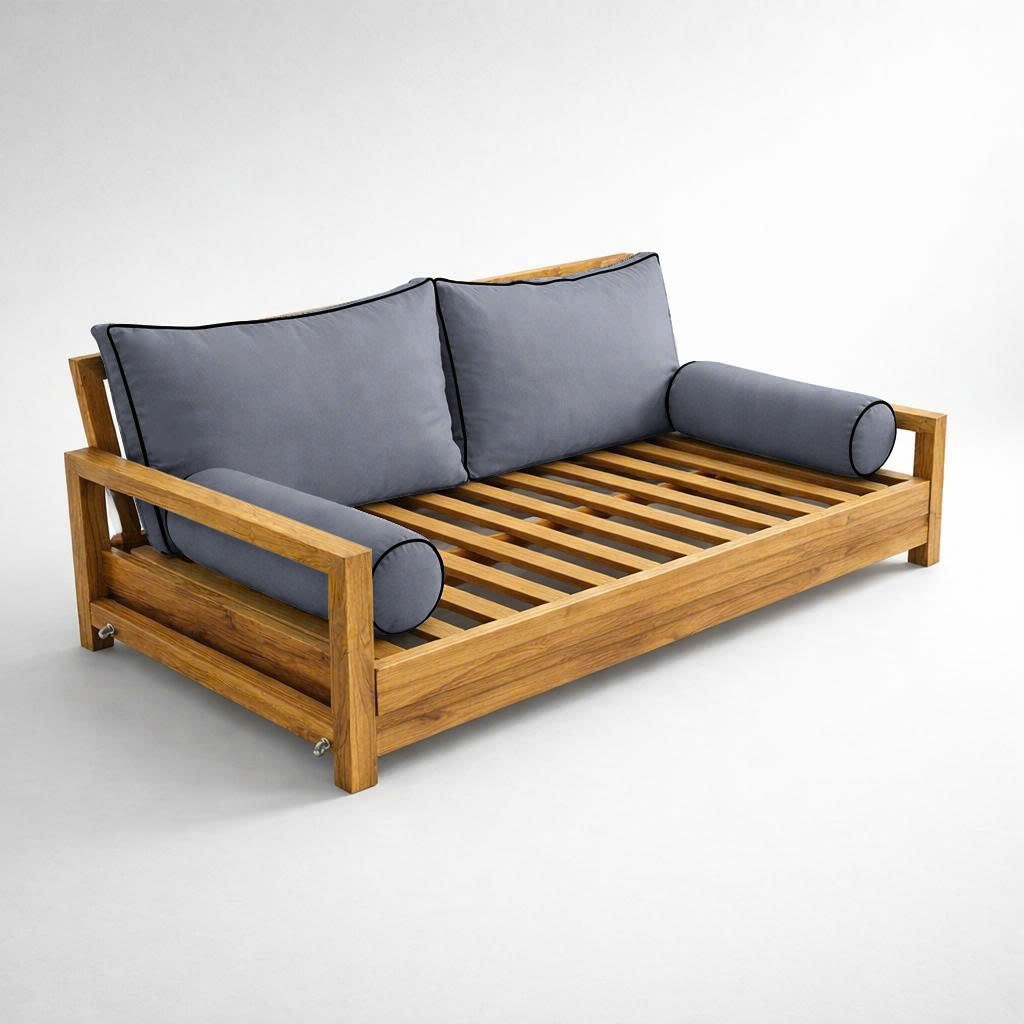 |COVER ONLY| STYLE 2 Crib Bolster Pillow Daybed Porch Swing Contrast Trim AD001