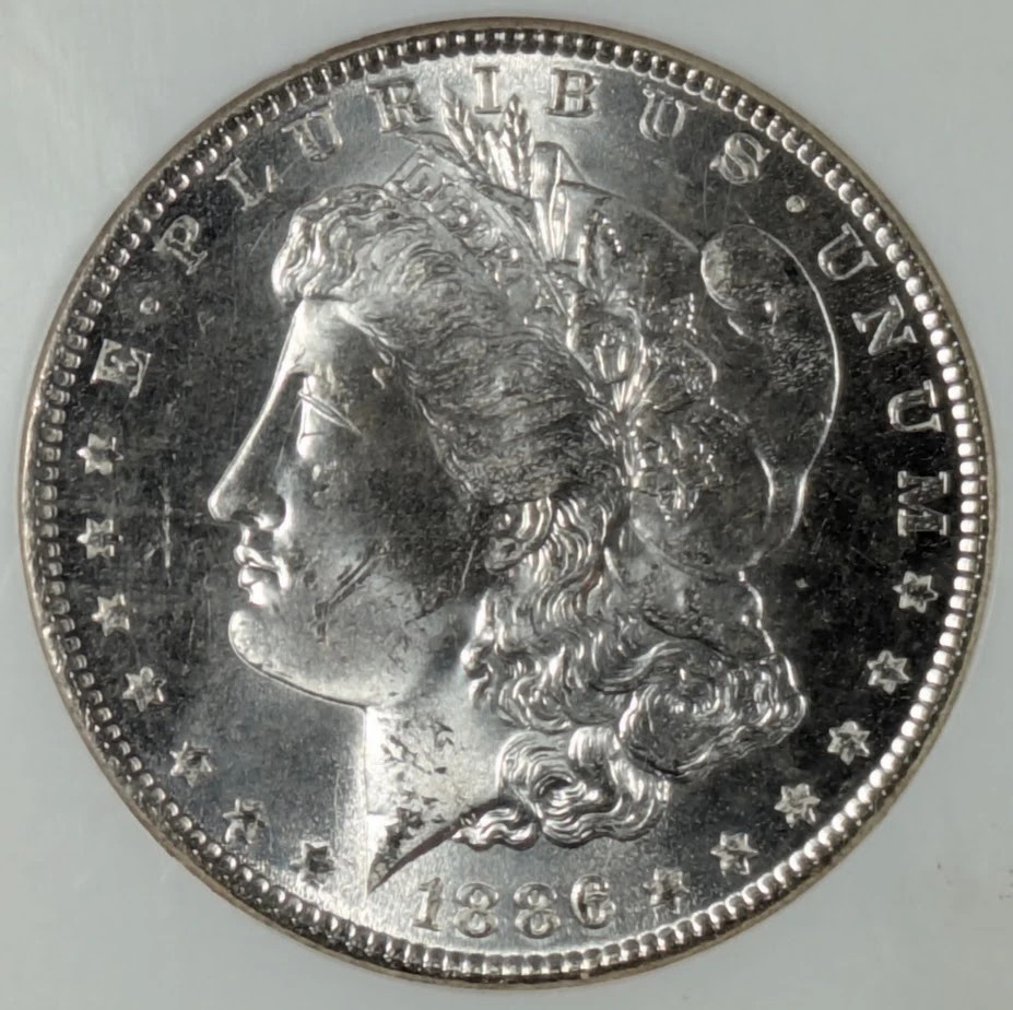 1886 Morgan Silver Dollar NGC MS-64