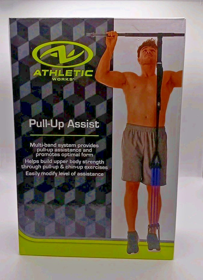 Athletic Works Adjustable Multi Band Pull-Up Assist, Blue Fitness Exercise - New