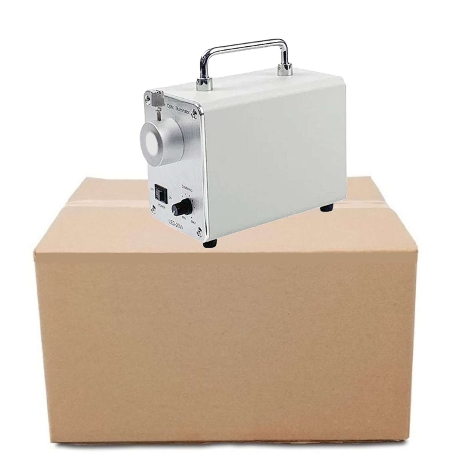 AmScope 30W LED Cold Fiber Optic Illuminator 600Lm Built-in Heat Filter Radiator