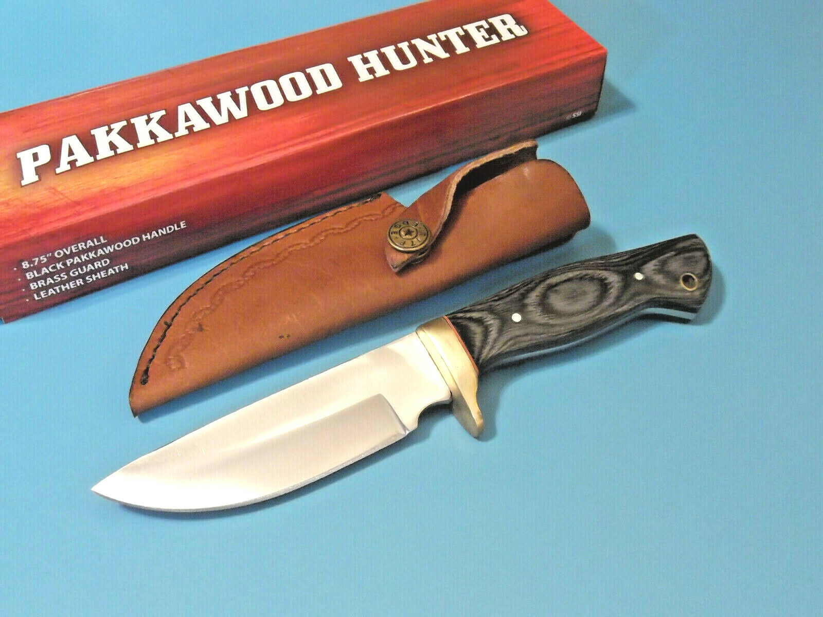 PAKKAWOOD HUNTER 203361BK full tang blade knife 8 3/4" overall PA3361BK NEW!