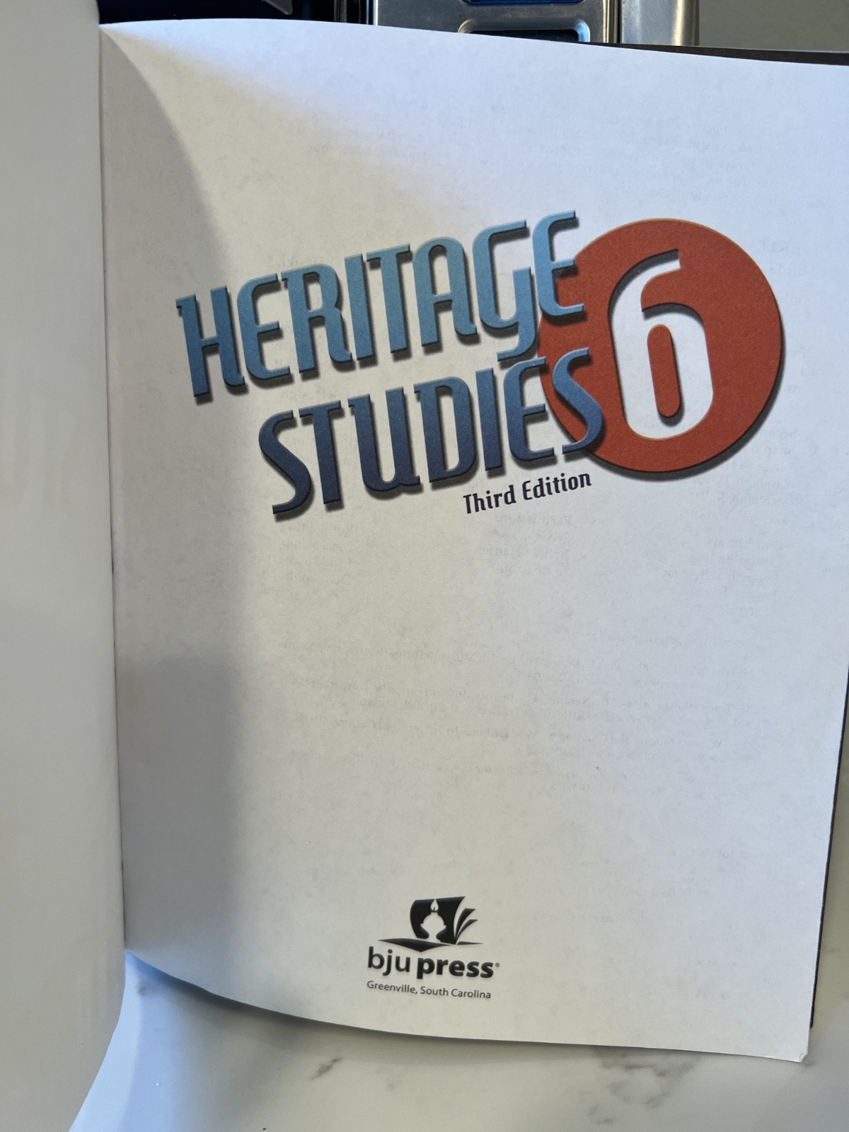 BJU Heritage Studies 6 Third Edition Student Paperback Textbook