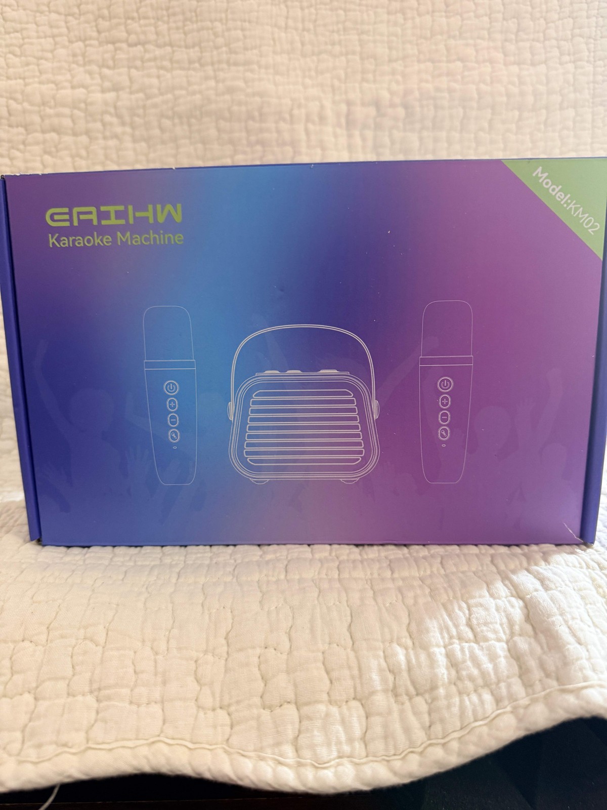 ERIHW KM02 Karaoke Machine Bluetooth Speaker 2 Wireless Microphones Set