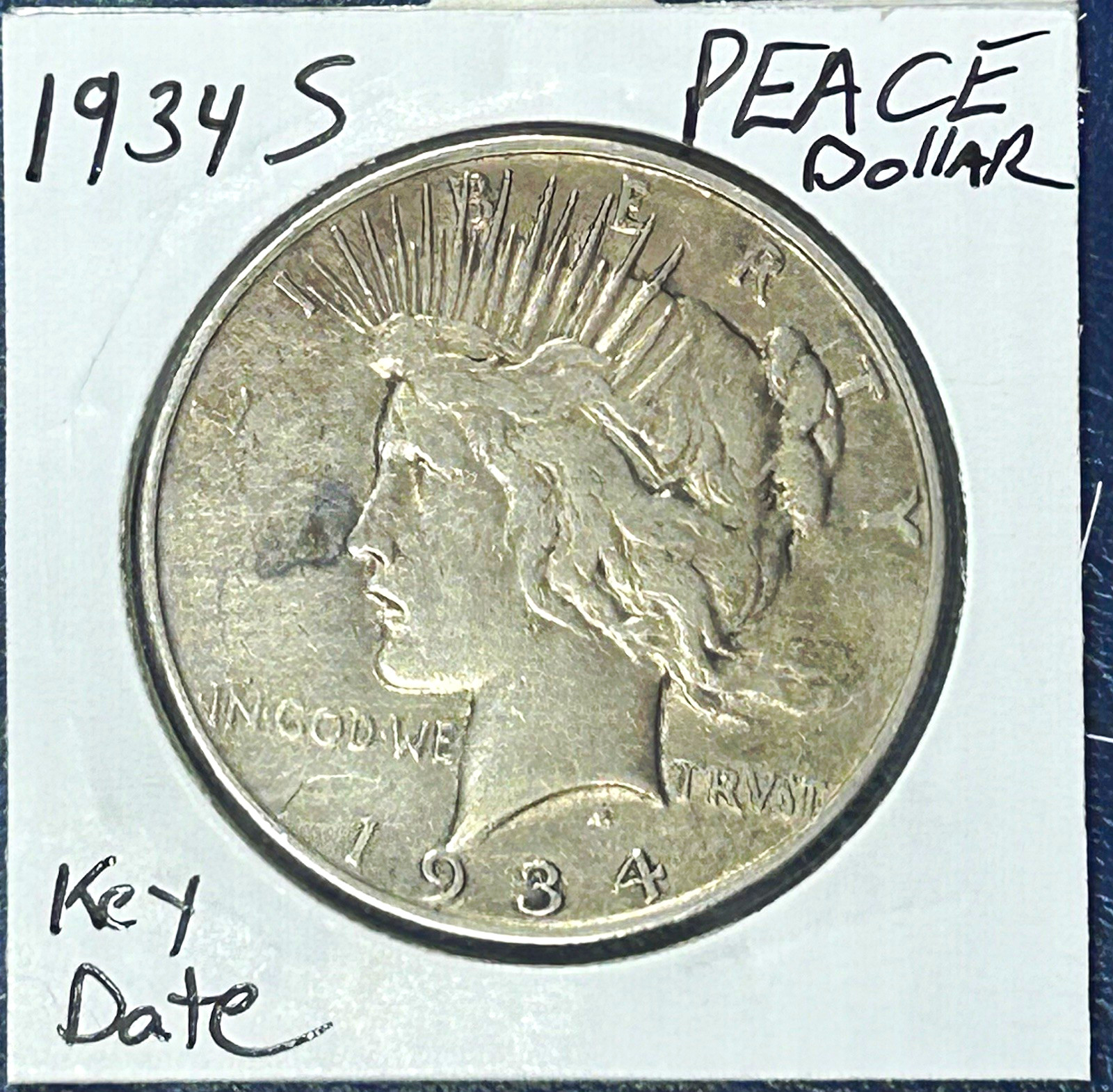 1934-S Peace Silver Dollar $1 Silver *KEY DATE* KM#150