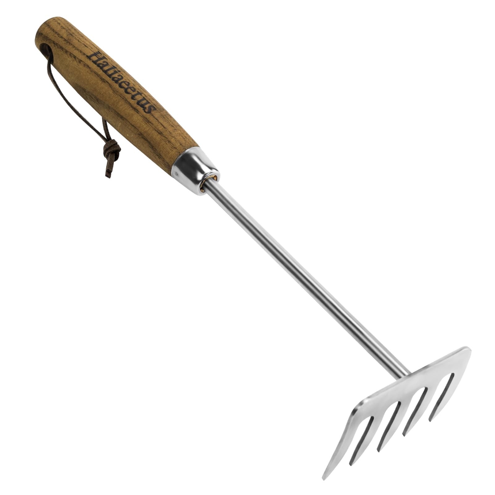 Hand Rake Garden Tool, Stainless Steel Small Rake for Raking Leaves in Flower...