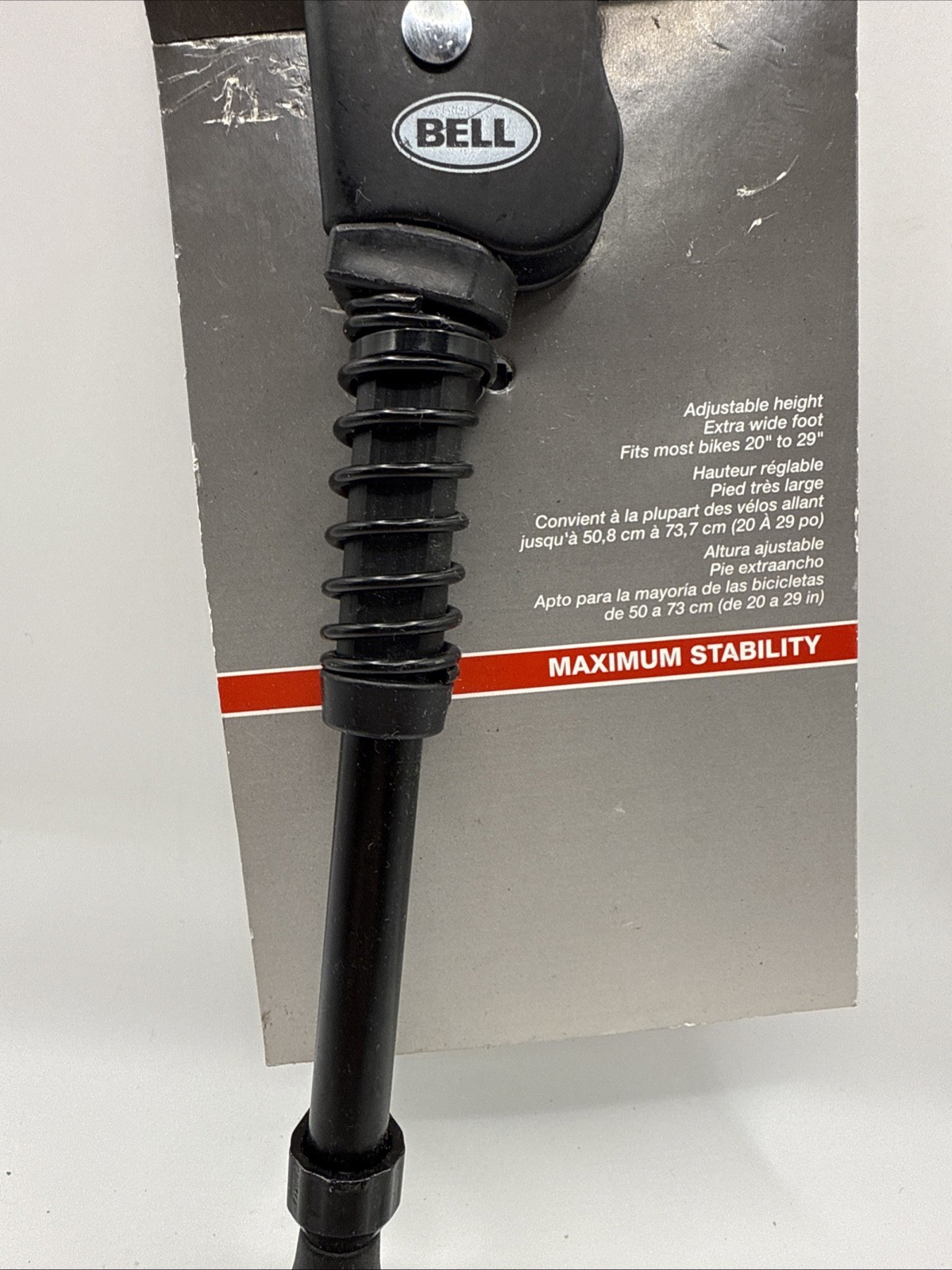 Bell Bracer 500 Rear Mounted Bicycle Kick Stand Adjustable Black Fits 20"- 29"