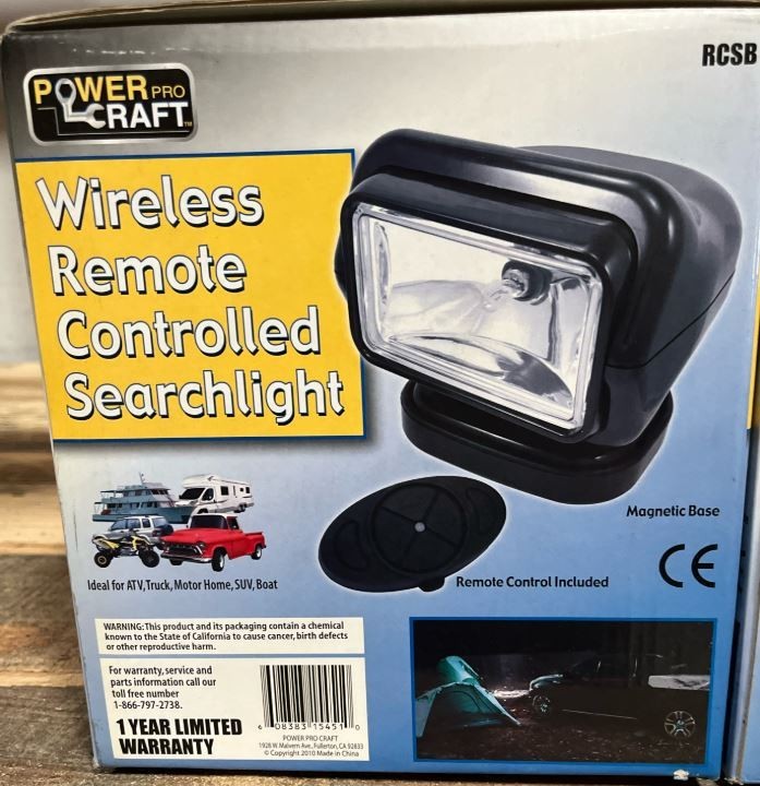 4 Million Candle Power Spotlight w/ stand, Remote Control