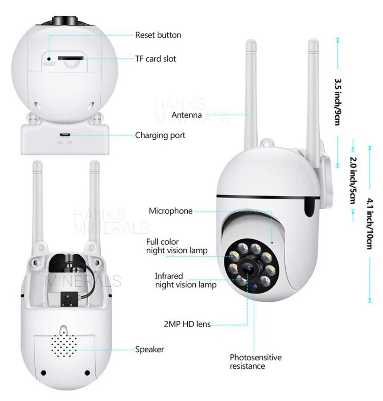 4-Pack Wireless 5G WiFi Security Camera System Smart Outdoor Night Vision 1080P