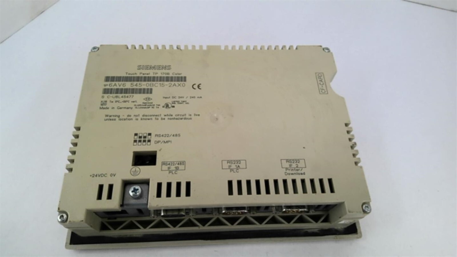 Siemens 6AV6 545-0BC15-2AX0 Touch Panel 170B Color