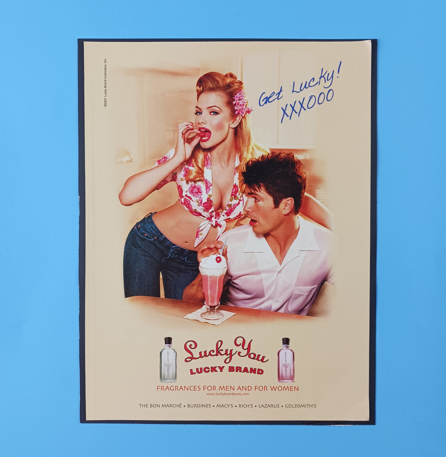 2001 Lucky Brand Fragrances Print Advertisement Lucky You