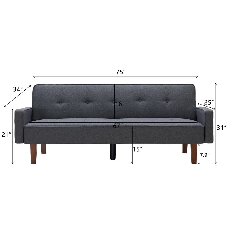 Sofa Upholstered Sleeper Nathalia 75'' couch/top quality/FREE SHIPPING
