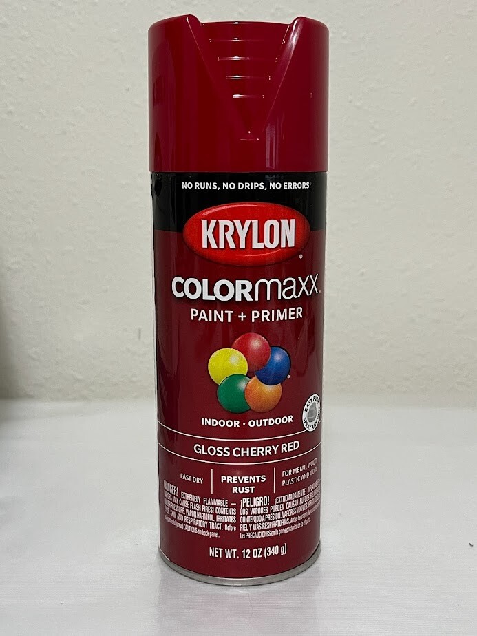 Krylon COLORmaxx  ~  Gloss Cherry Red  ~  Spray Paint  #  5511 Indoor Outdoor