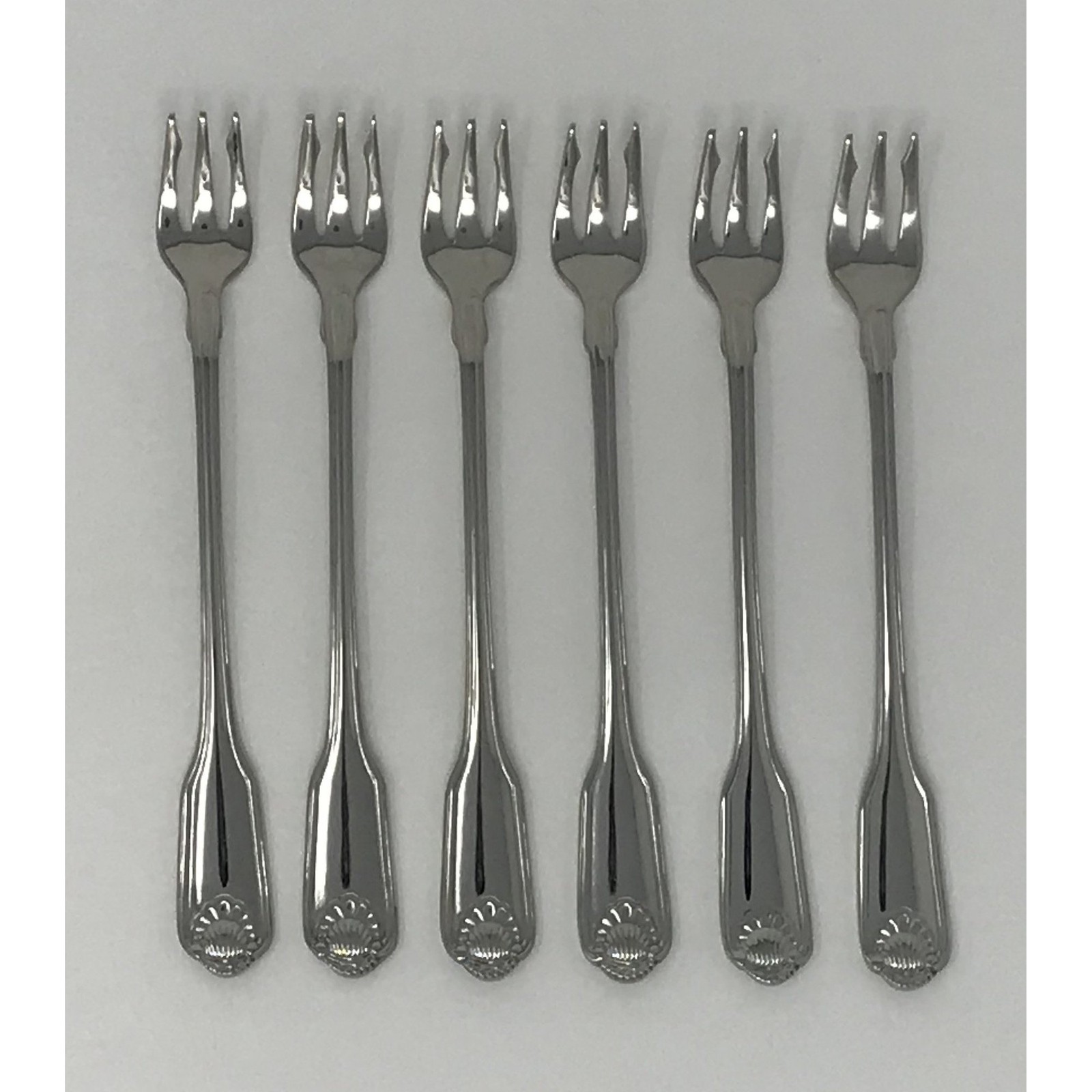 Oneida Classic Shell Set of 6 Seafood Forks