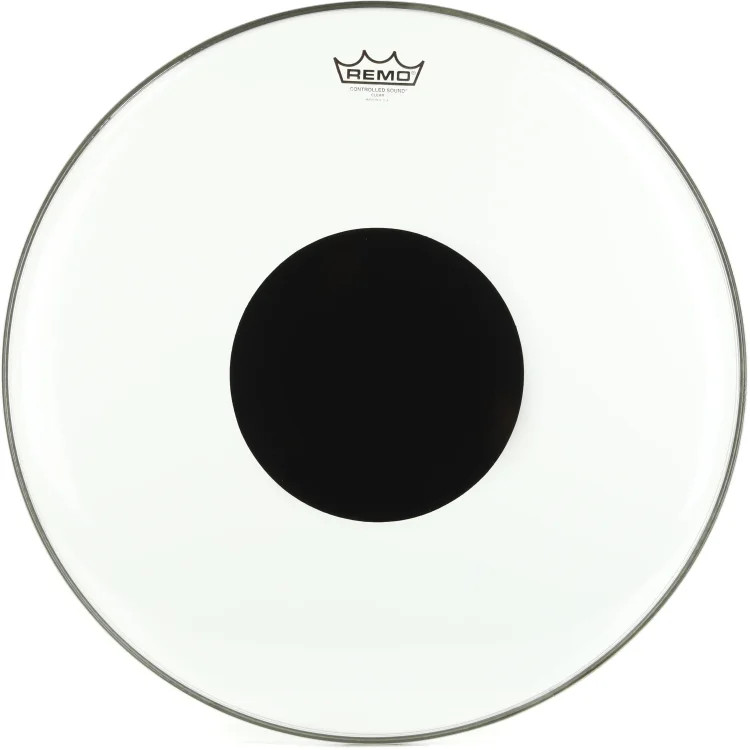 Remo Controlled Sound Clear Black Dot Drumhead - 20 inch