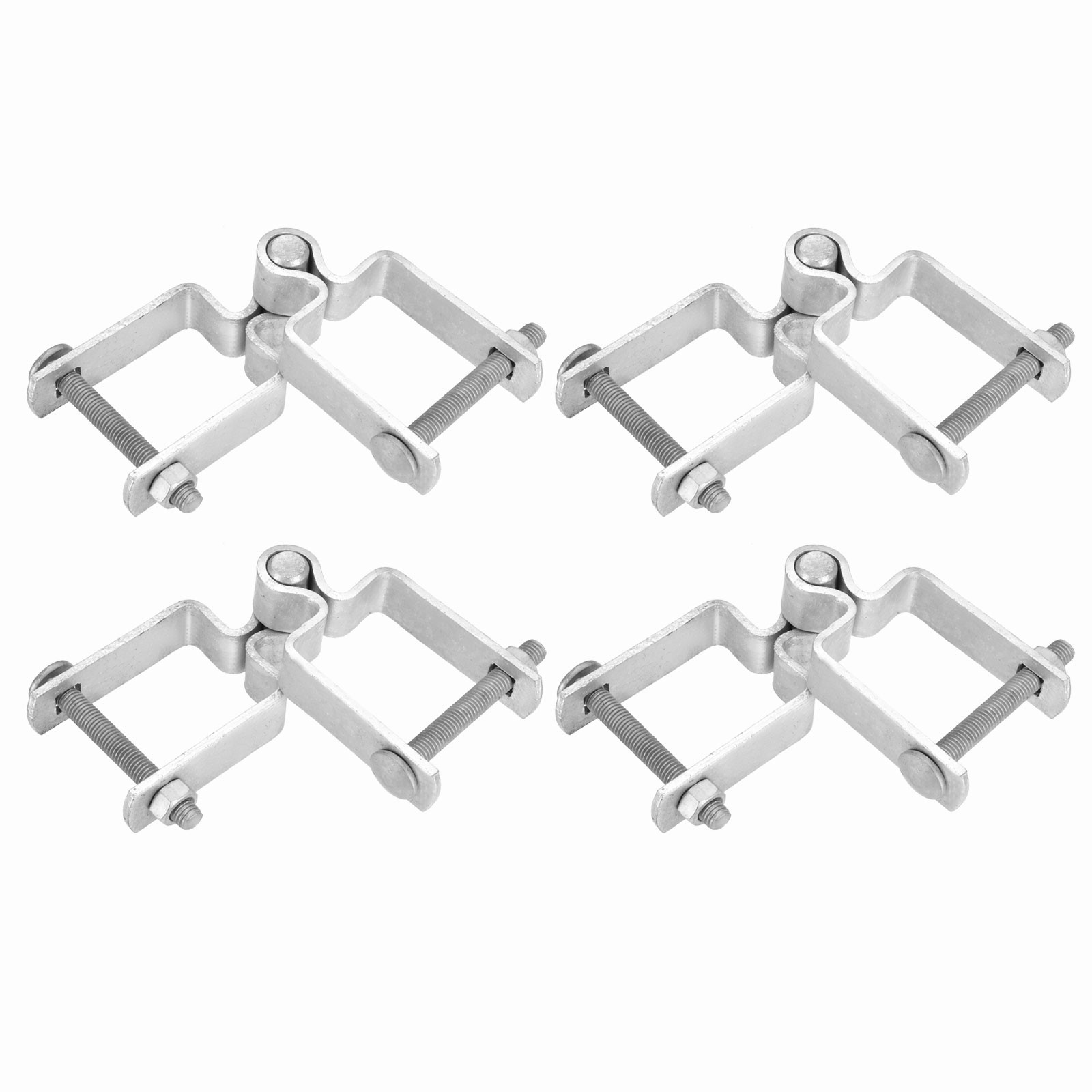 4Pcs 2"x2" Chain Link Fence Gate Post Hinge with Bolt&Nut for Square Pipe