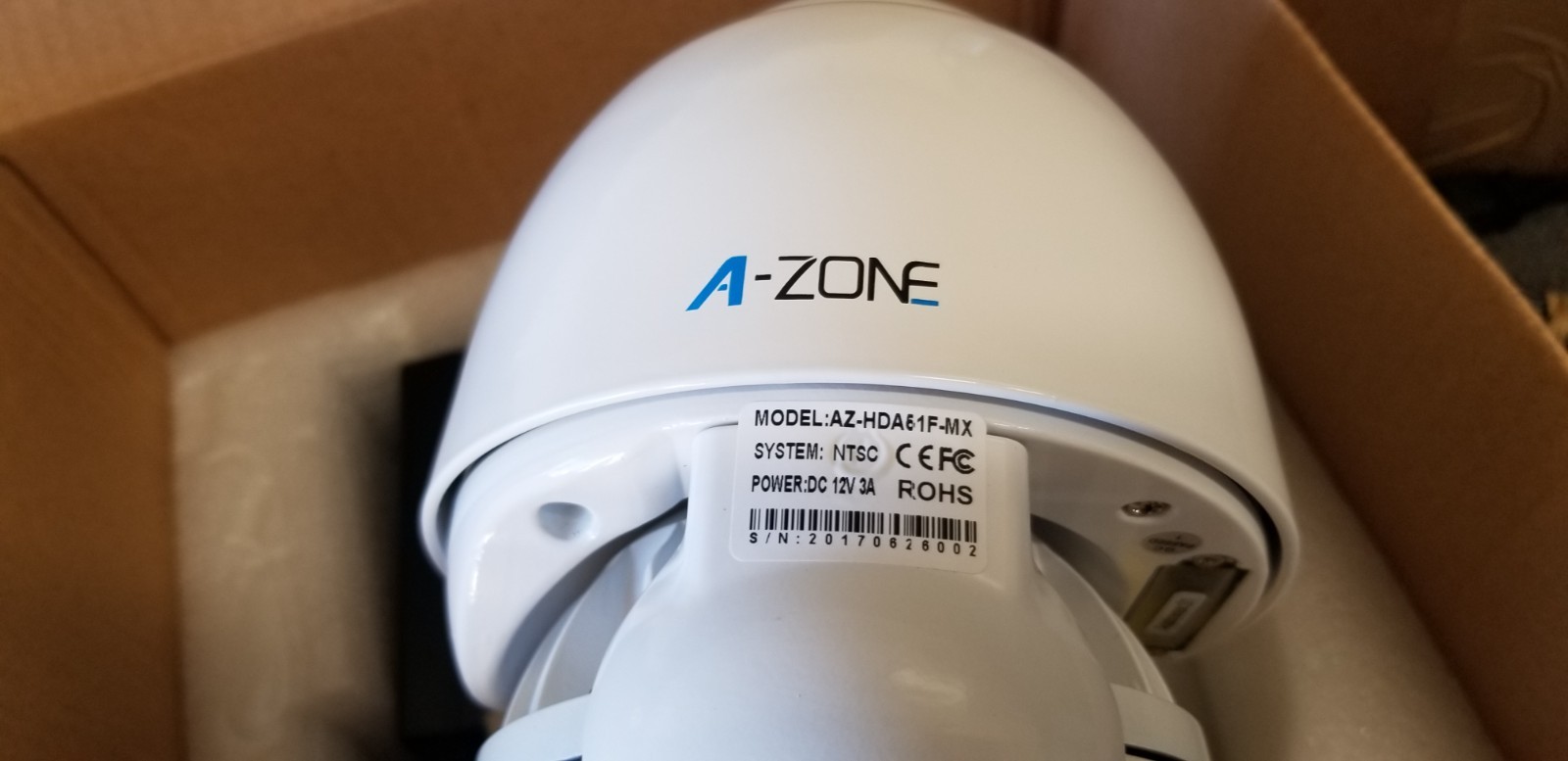 A-ZONE 1080P AHD NTSC System Security Camera Model : AZ-HDA51F-MX ~ DC12V Power