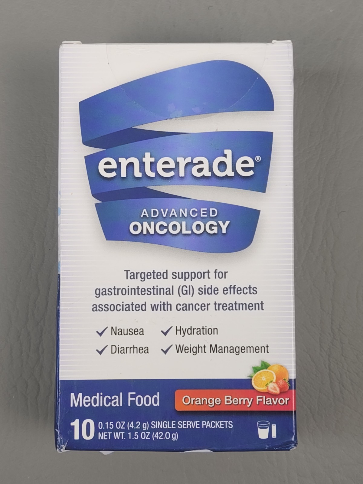 3 - enterade Advanced Oncology Medical Food Powder Orange Berry 10ct Exp 12/2027