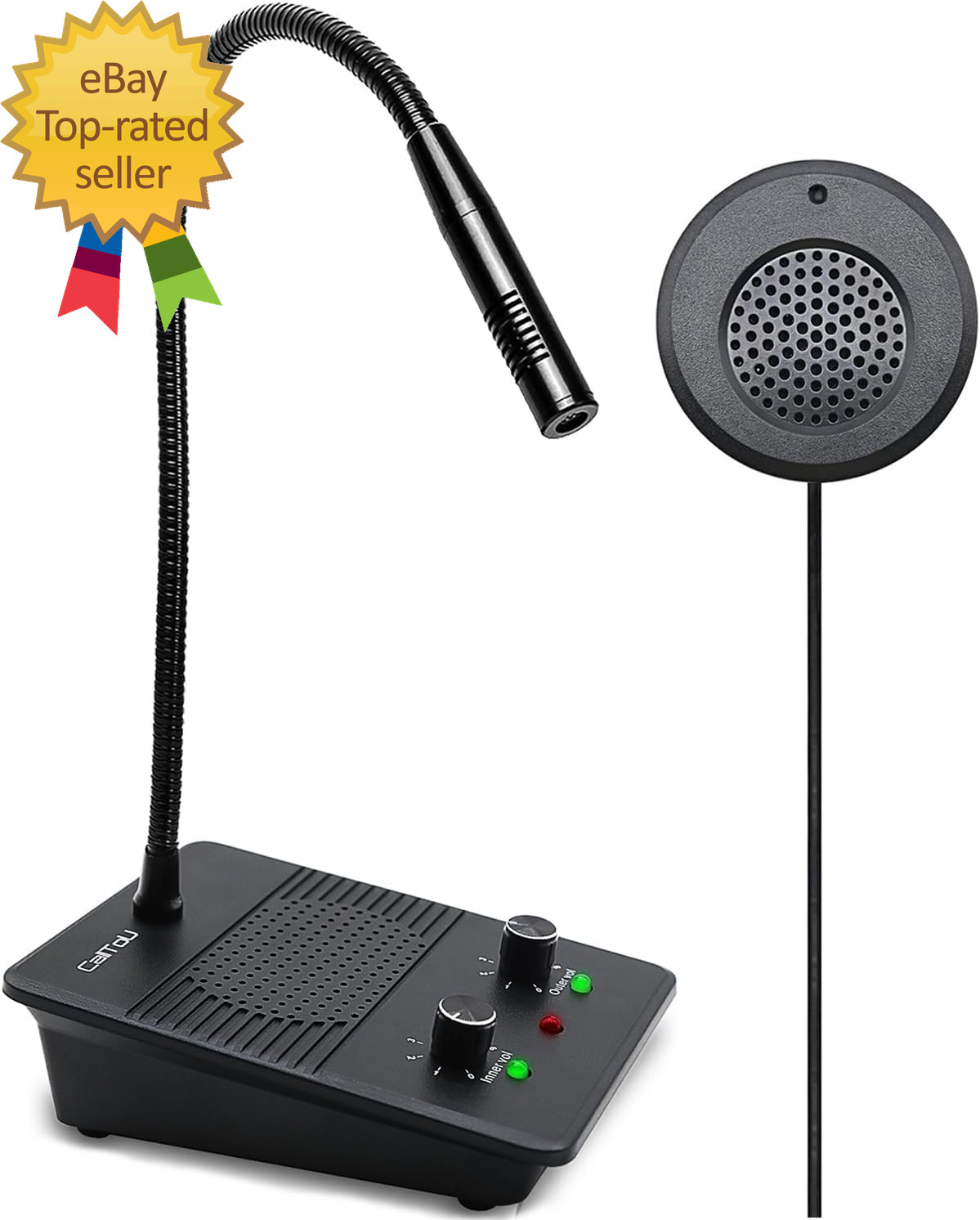 Window Speaker Intercom System Dual Way Anti-Interference Intercommunication Mic