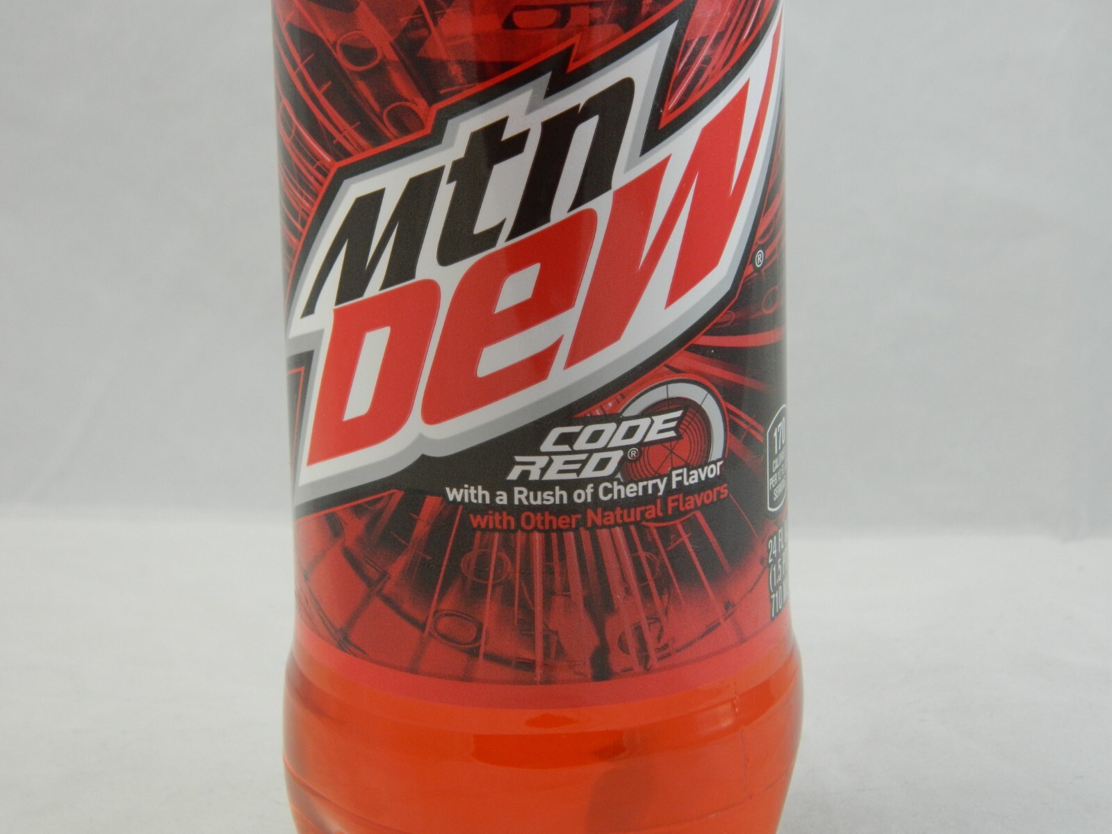 Mountain Dew Code Red Full 24 Oz Bottle 24oz Brand New MTN Discontinued Label