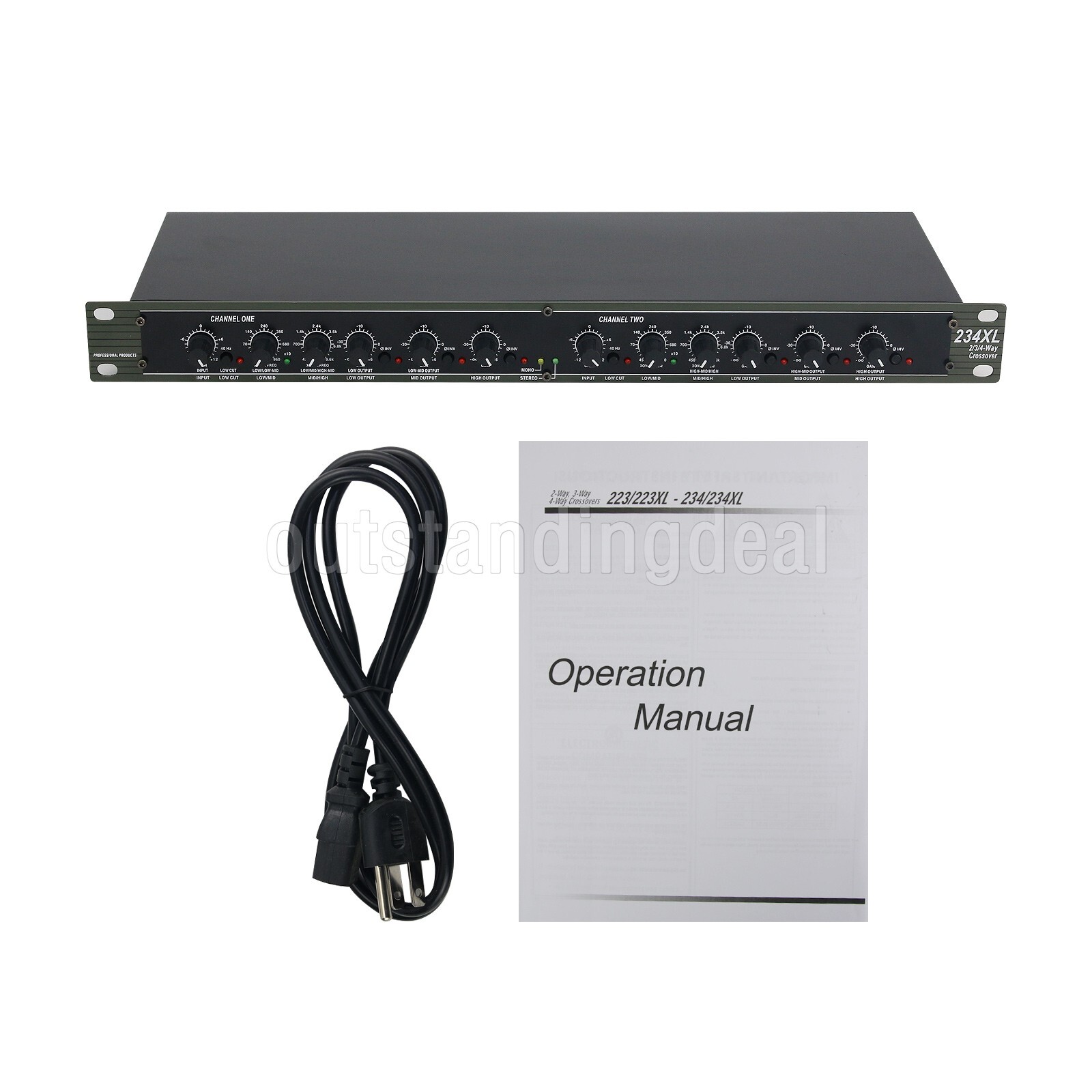 234XL 2-/3-/4-Way Electronic Crossover Professional Audio Crossover for DBX ot25