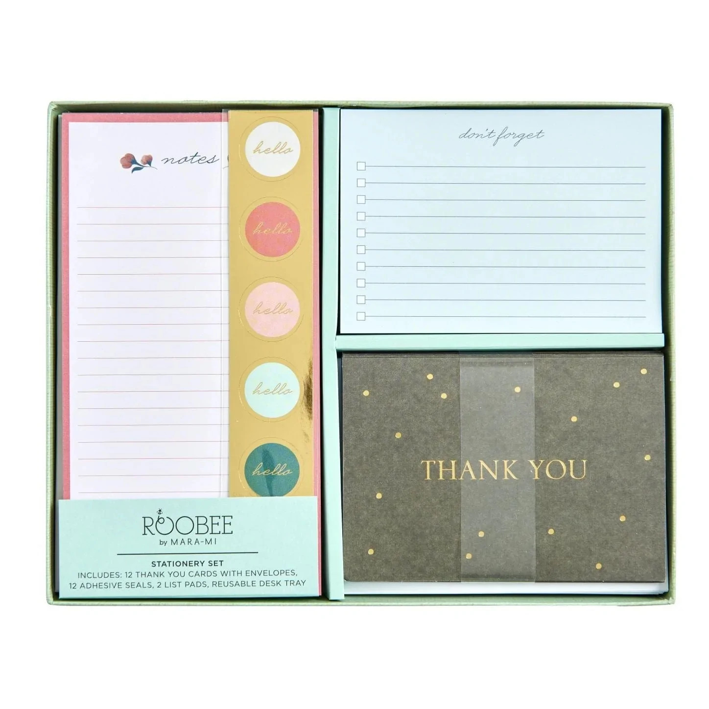 Floral Desk Tray Stationery Set