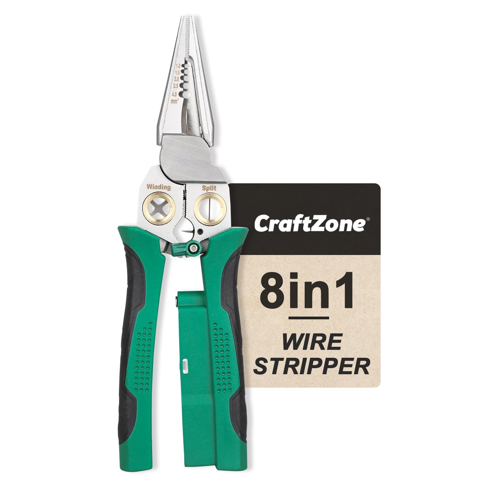 8 in 1 Wire Stripper with Voltage Tester, Multi-function Electric Wire Stripp...