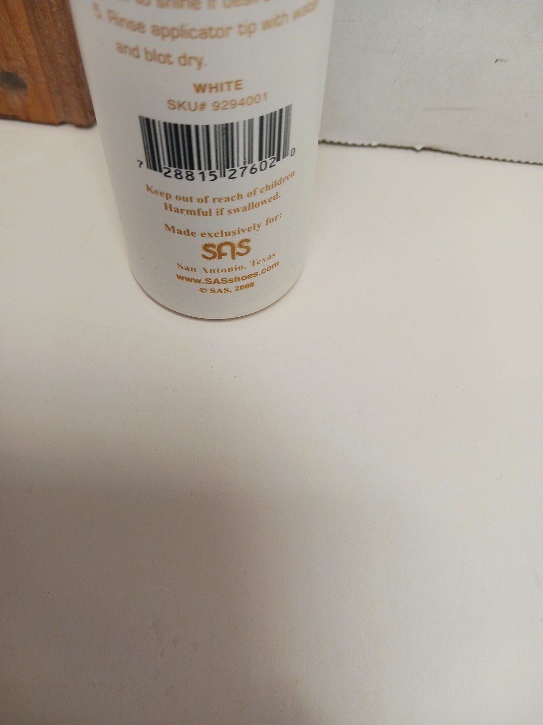SAS Unscuffit Leather Scuff Repair Dobber White 2.5 Oz 2008