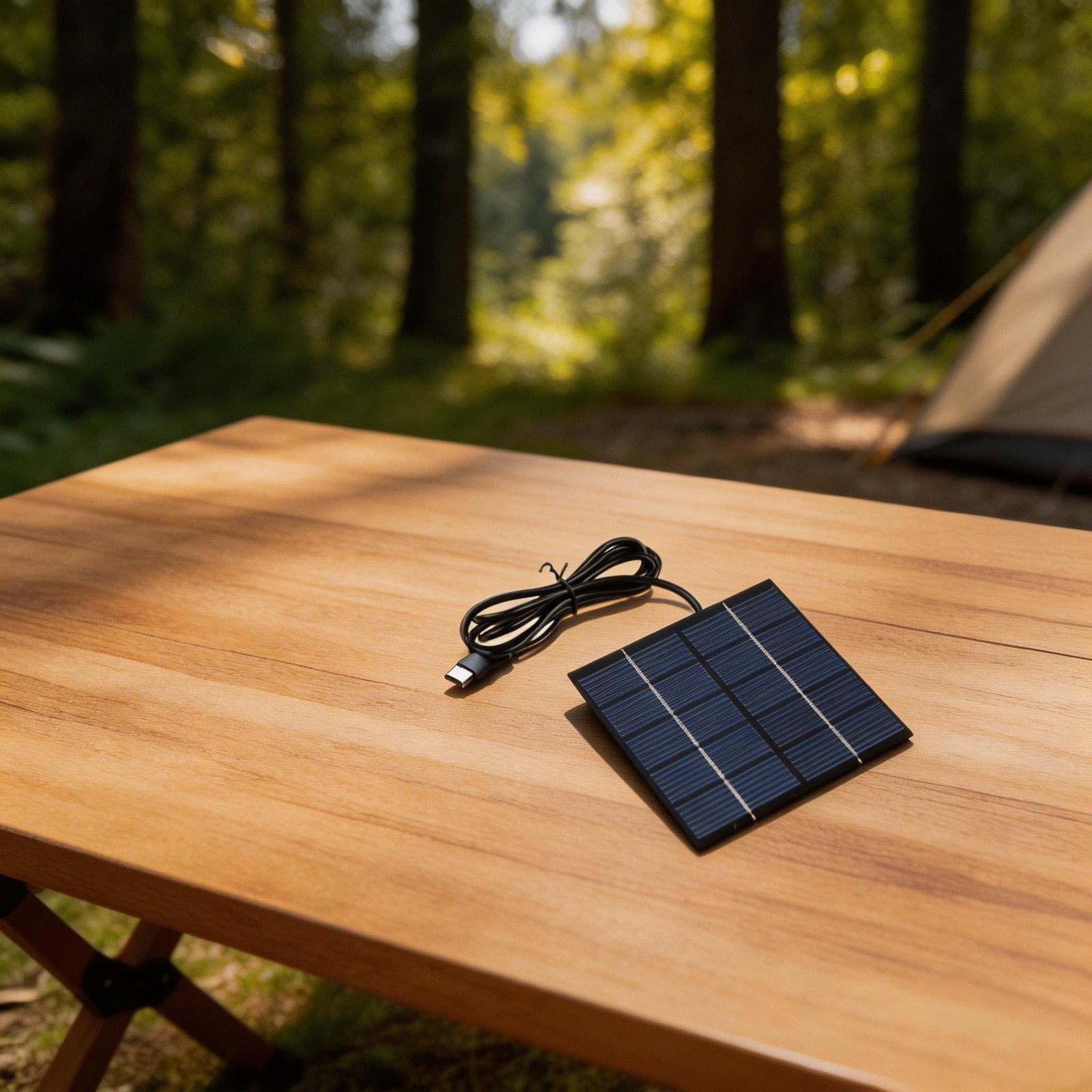 1 5W Solar Charger 5V Type C Output for Smartphones and For Outdoor Use