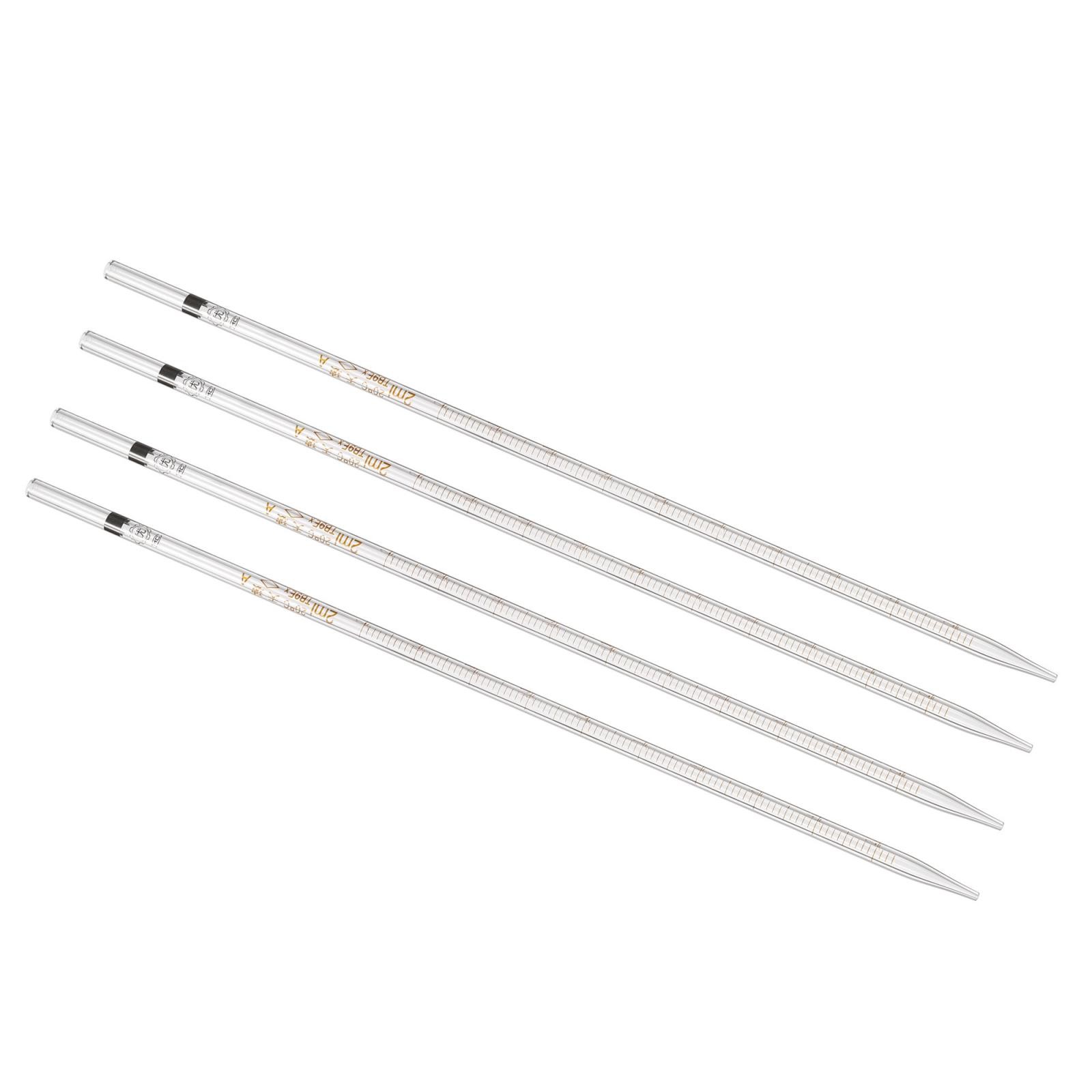 4 Pcs Graduated Dropper Pipettes 2ml Borosilicate Glass Pipette Clear