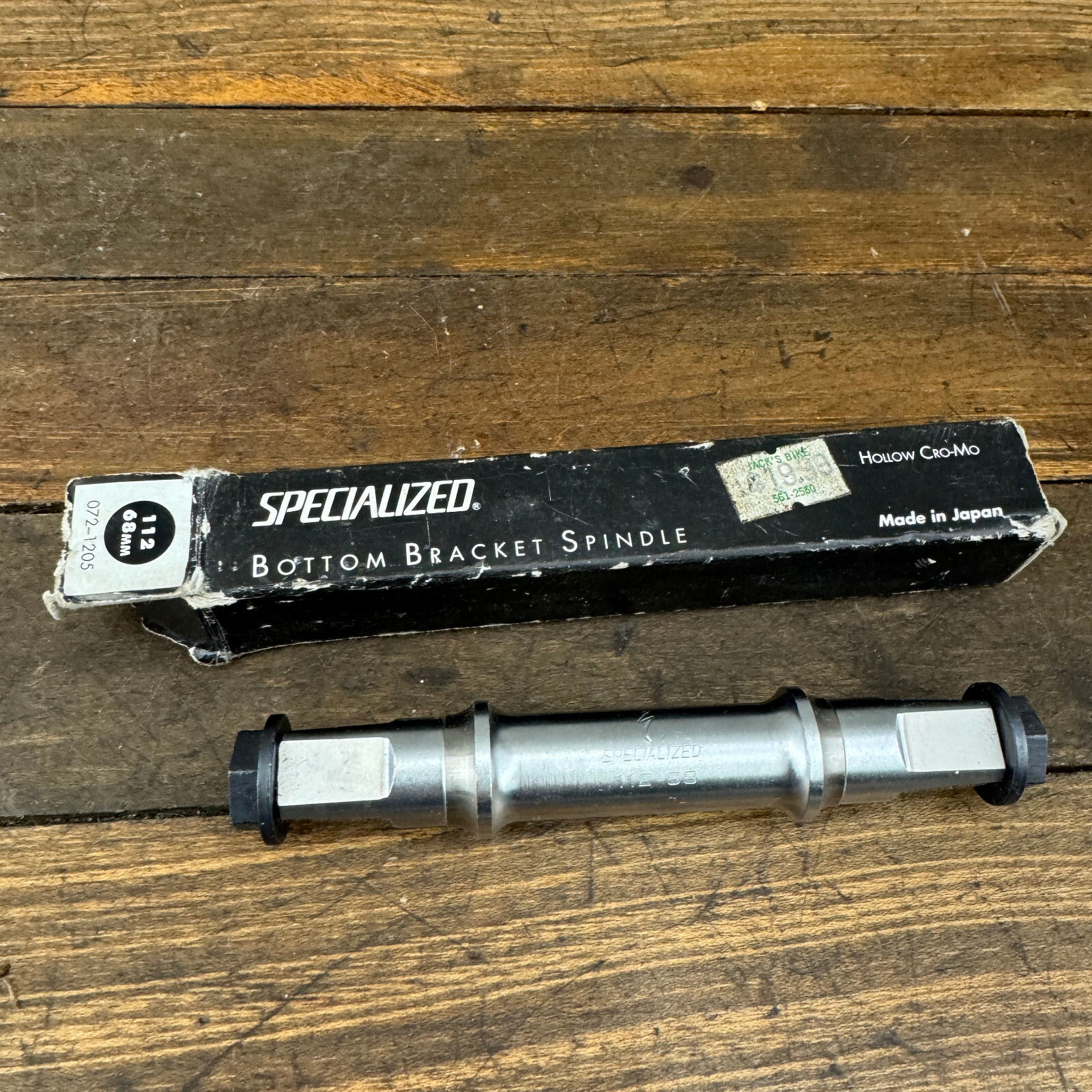 Vintage Specialized Bottom Bracket Spindle NOS Axle 112 mm 68 mm Hollow CRMO