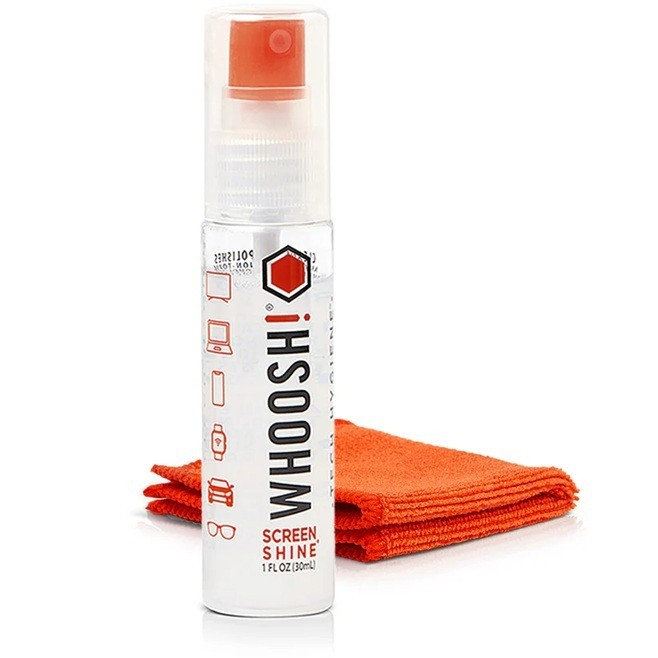 Whoosh! GO Screen Shine Screen Cleaner + Cloth Resists Fingerprints 1 FL Oz