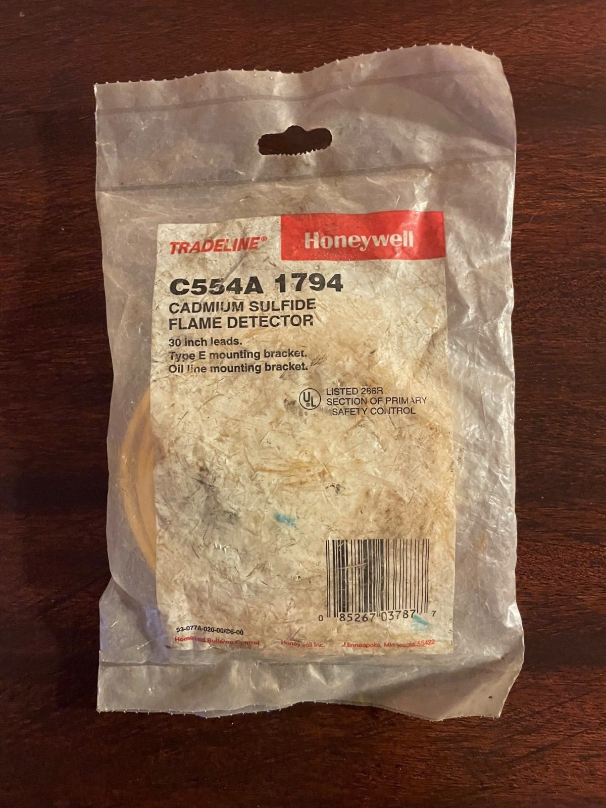 Brand New (NIB) - Honeywell #C554A1794 Cadmium Sulfide Flame Detector
