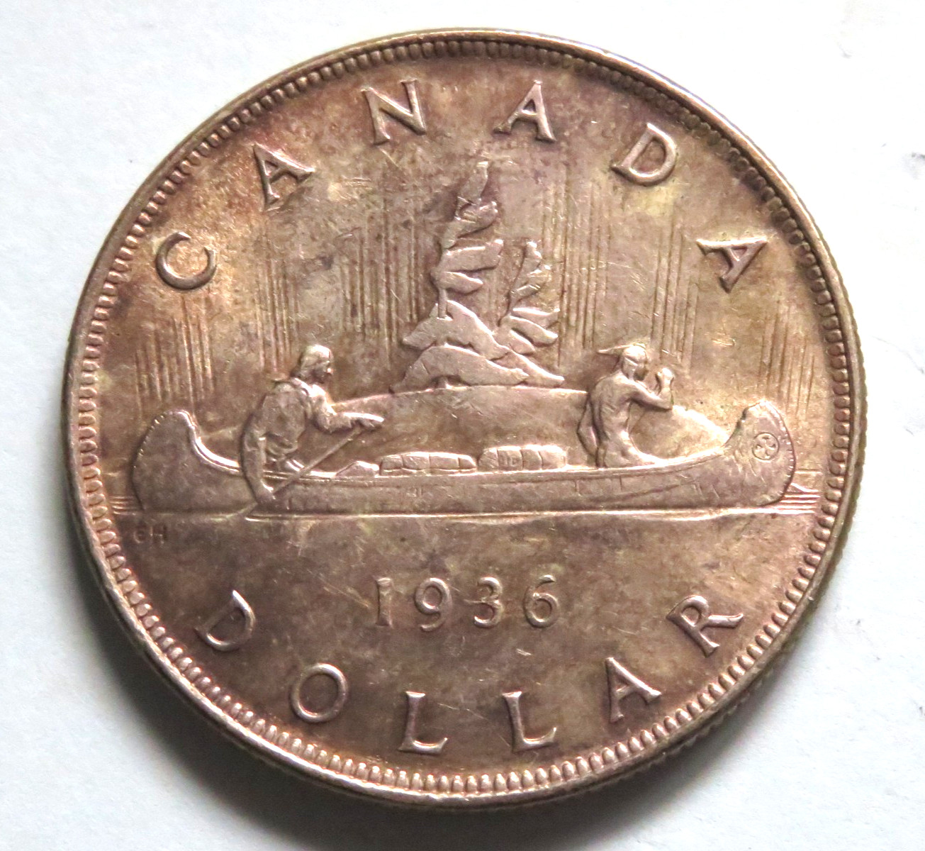 Canada. 1936 Silver - 1 Dollar..  aU/UNC -  Full Lustre