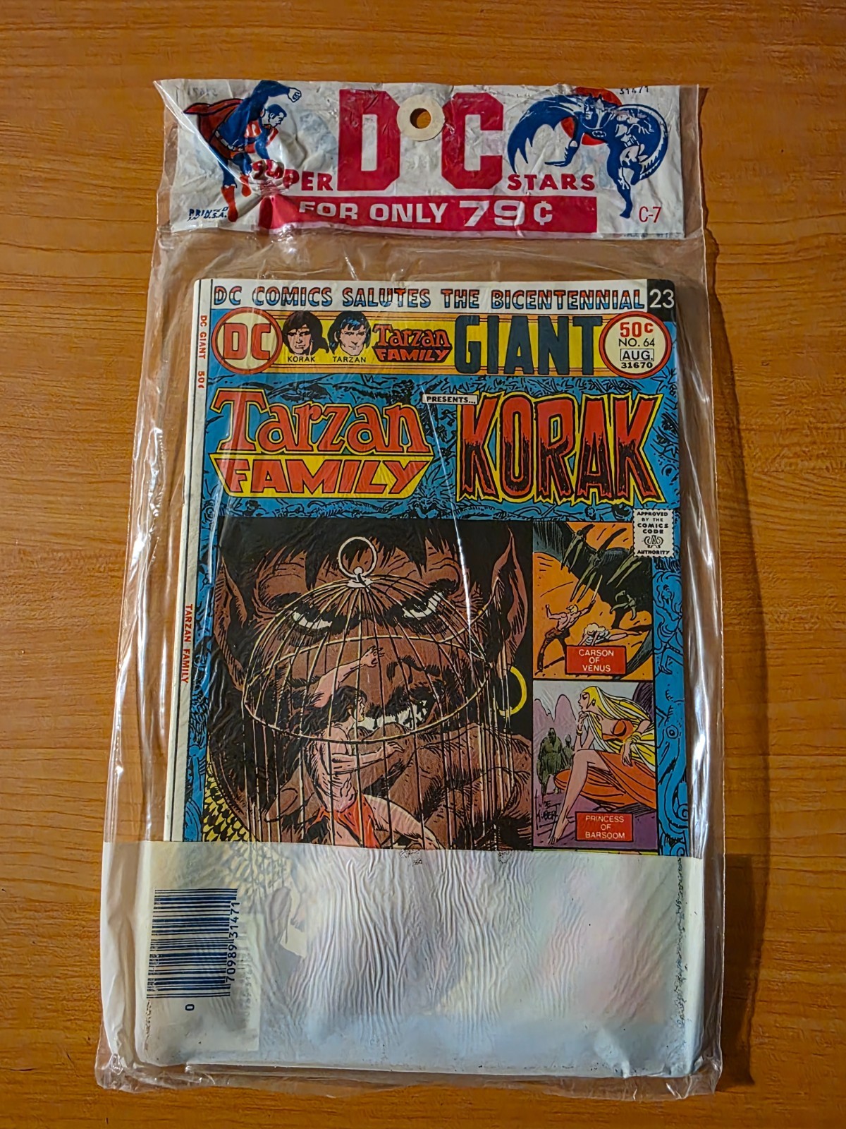 DC 2 Pack SEALED 32471 Tarzan Family Giant #64 Superboy #218 ~NM~ 1976 DC