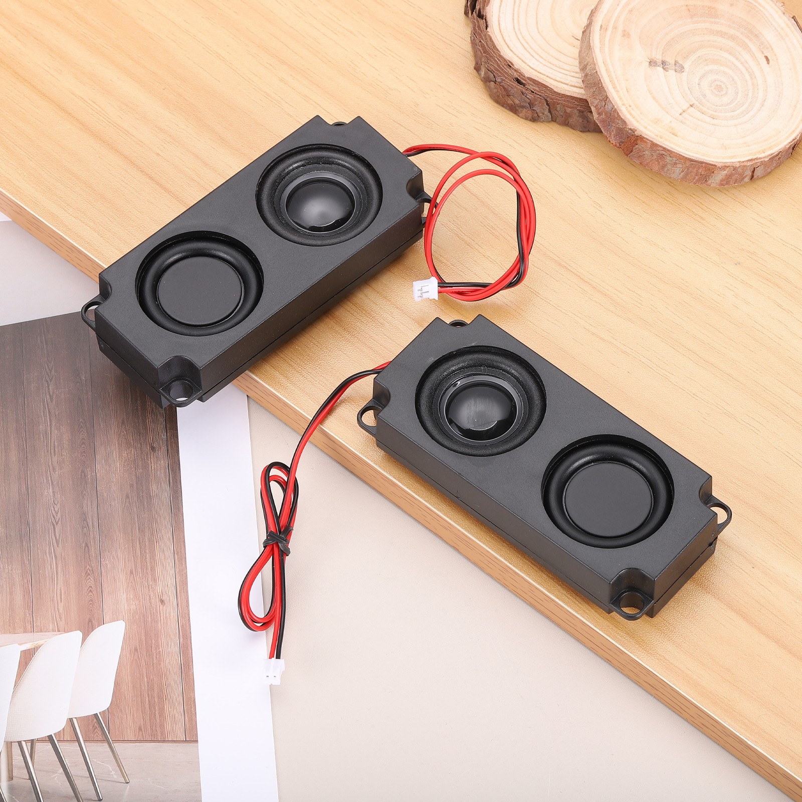 2 Pieces Mini Speaker 5 Watt 8 Ohm with Wire for Terminal